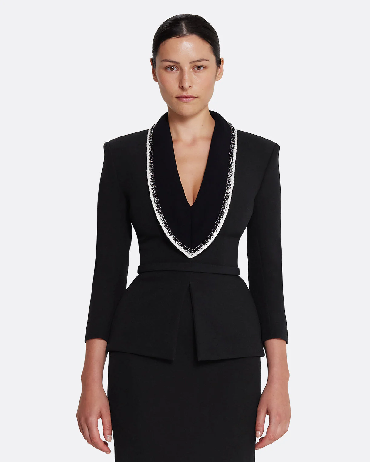 Adelina Top in Black with Greyscale - Image 9