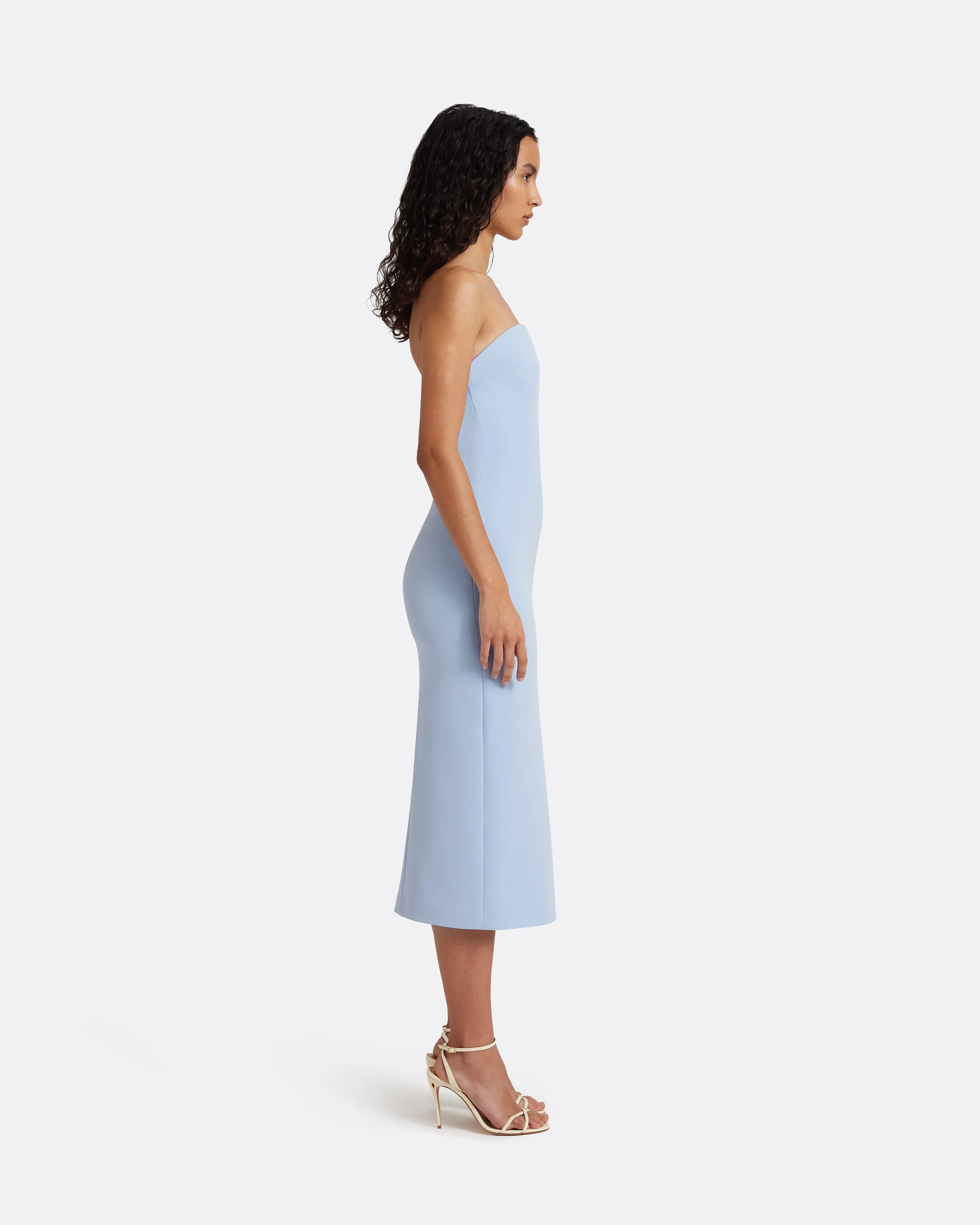 Aerine Midi Dress in Soft Sky - Image 4