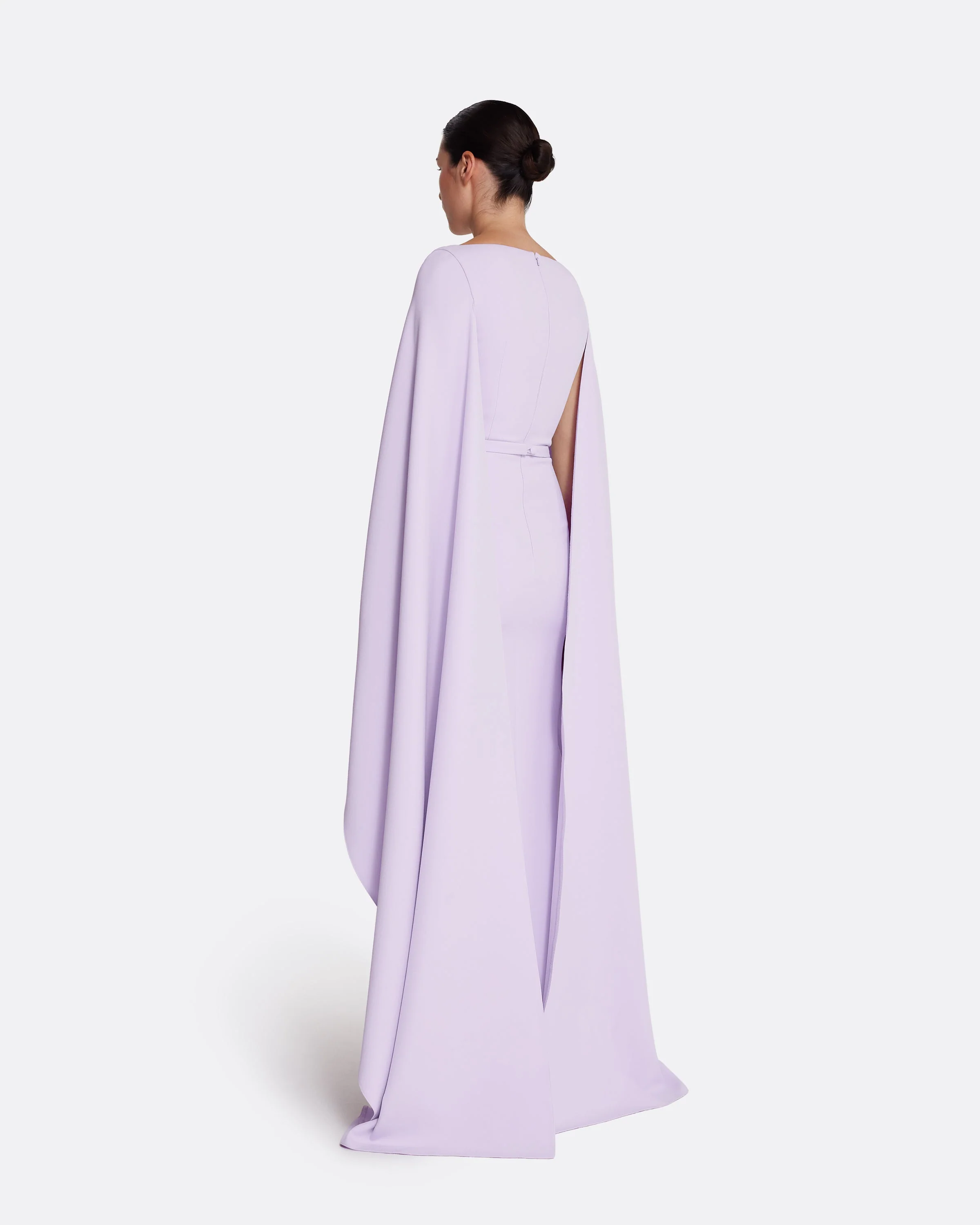Agata Long Dress in Verbena with Gold - Image 2