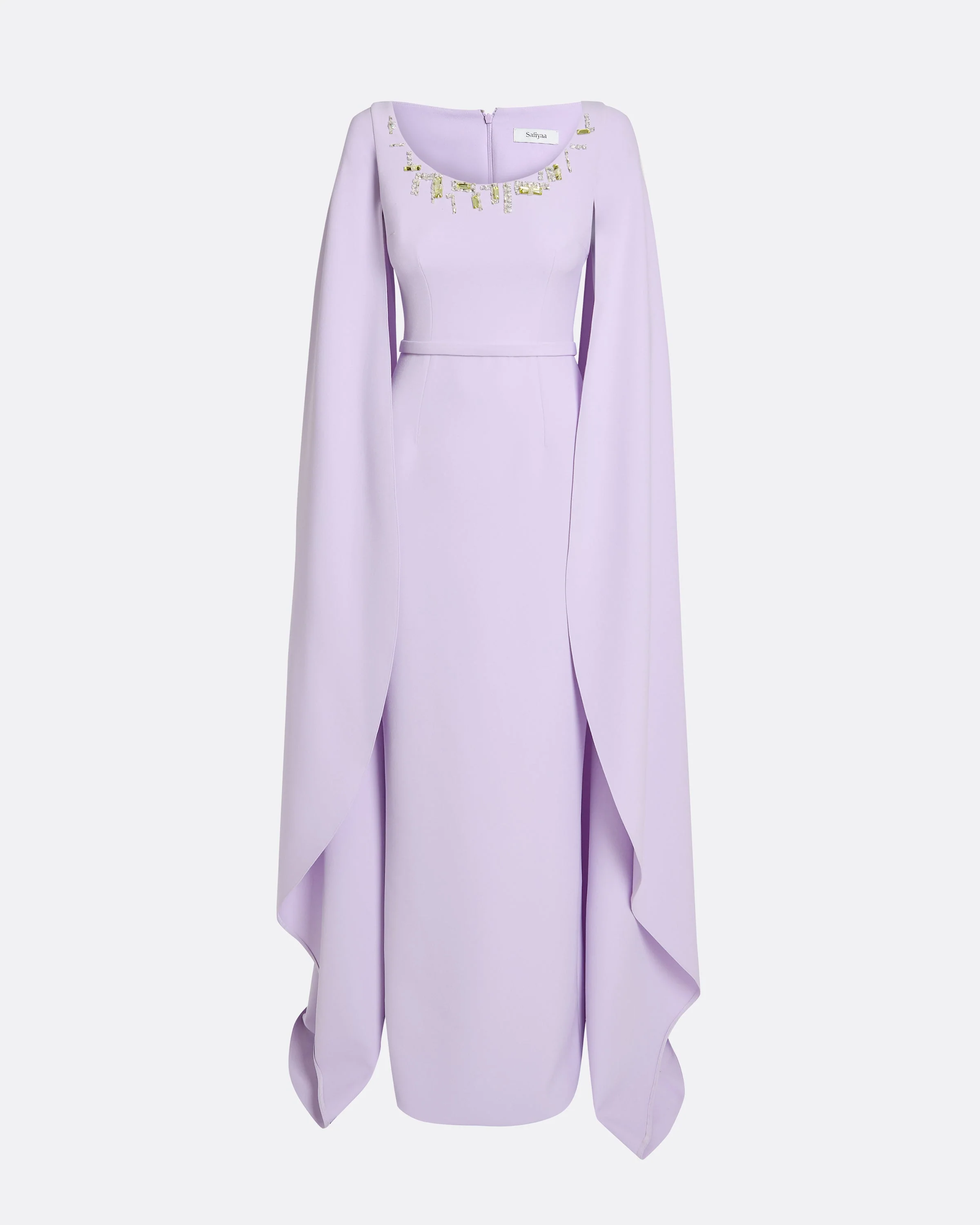 Agata Long Dress in Verbena with Gold - Image 5