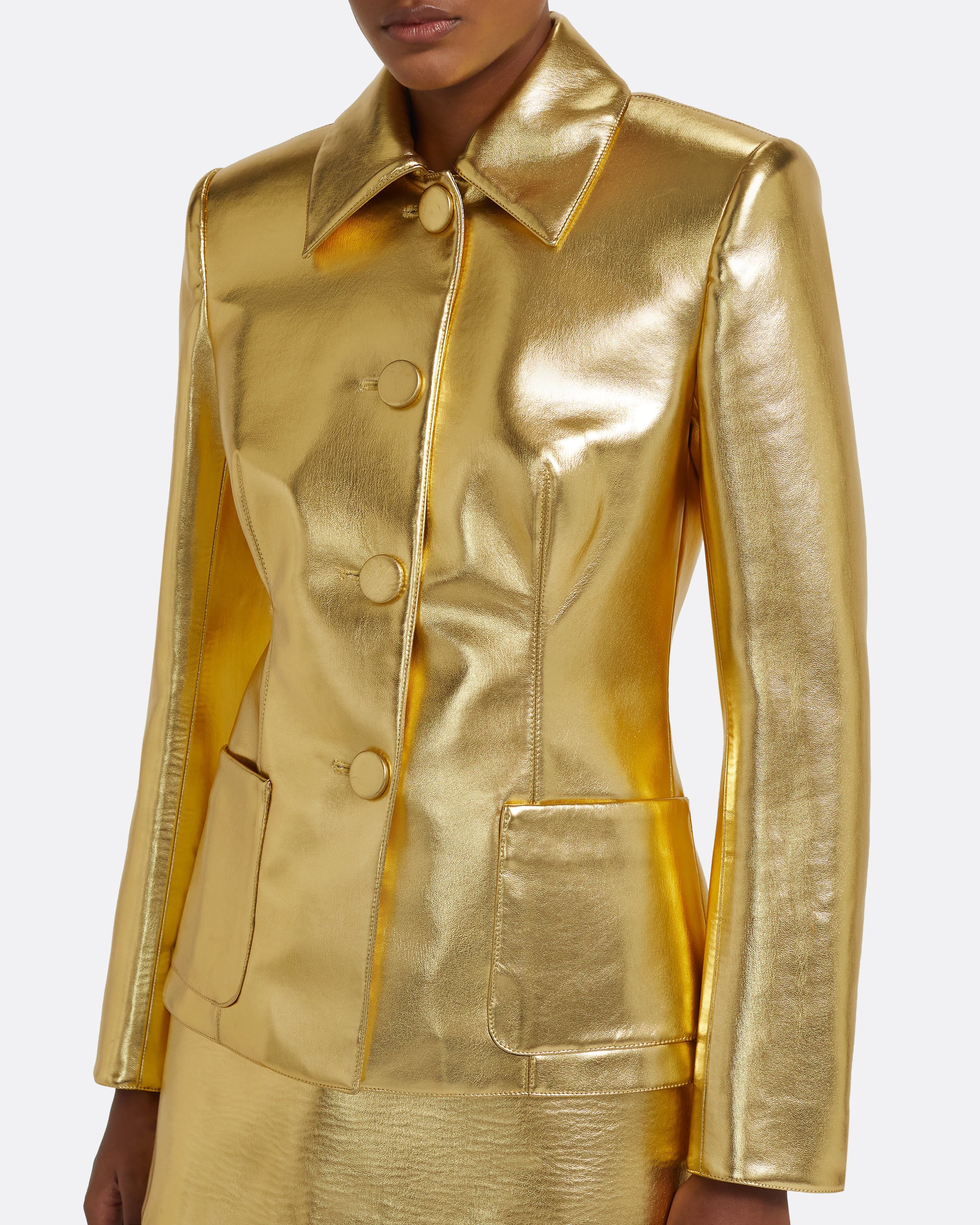Alfie Jacket in Gold - Image 10