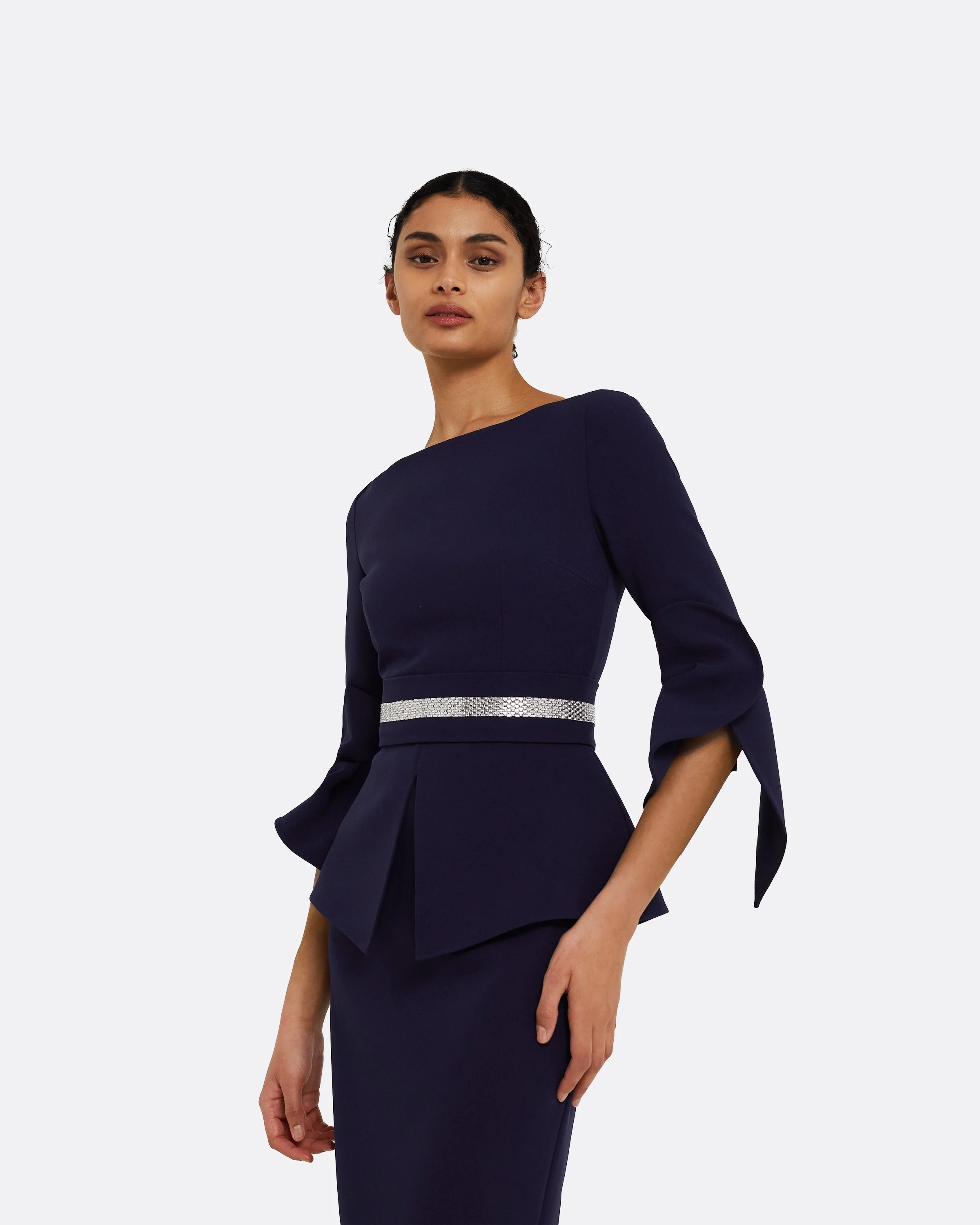 Alondra Azurite Blue Midi Dress - Image 3