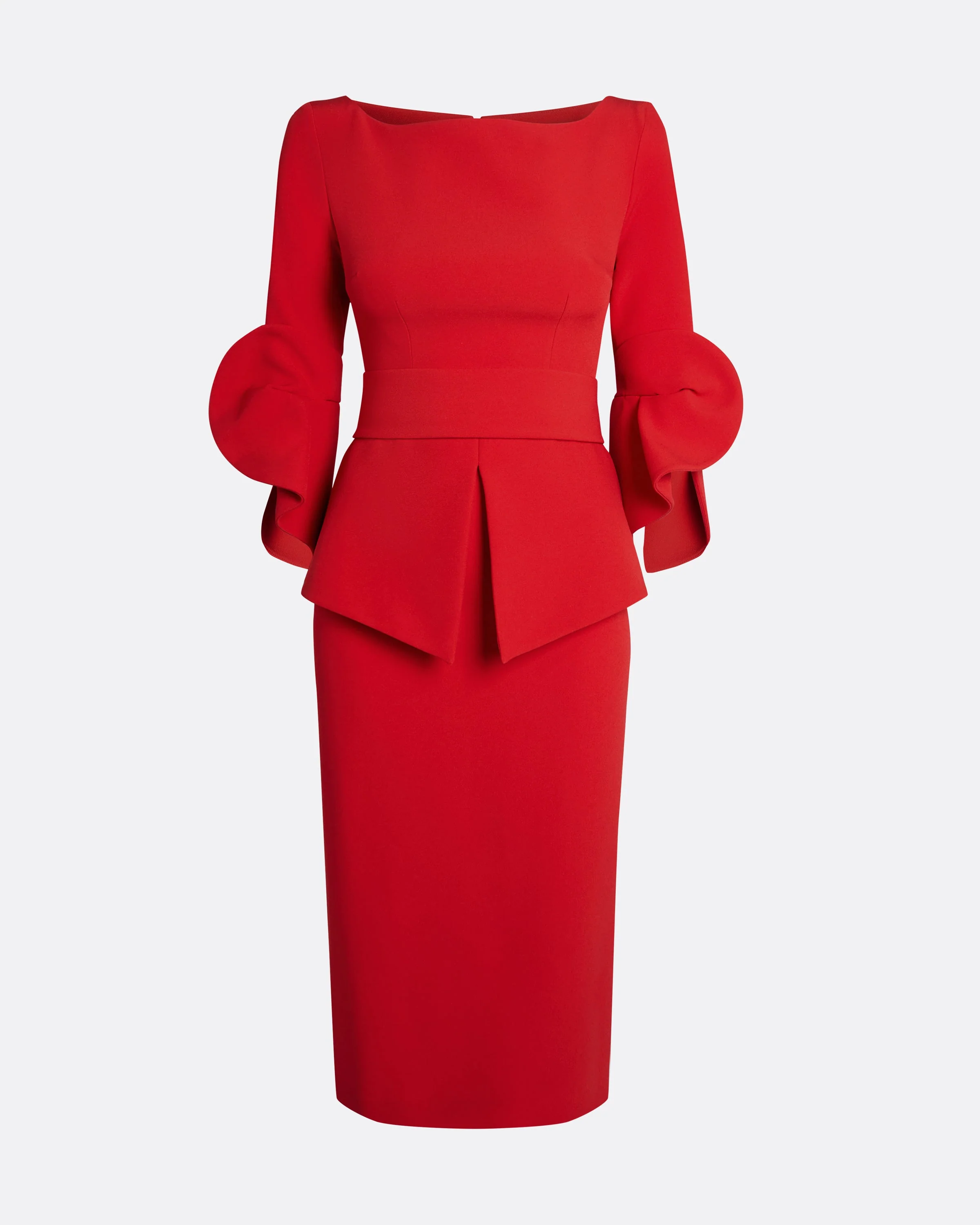 Alondra Dress in Cherry Red - Image 10