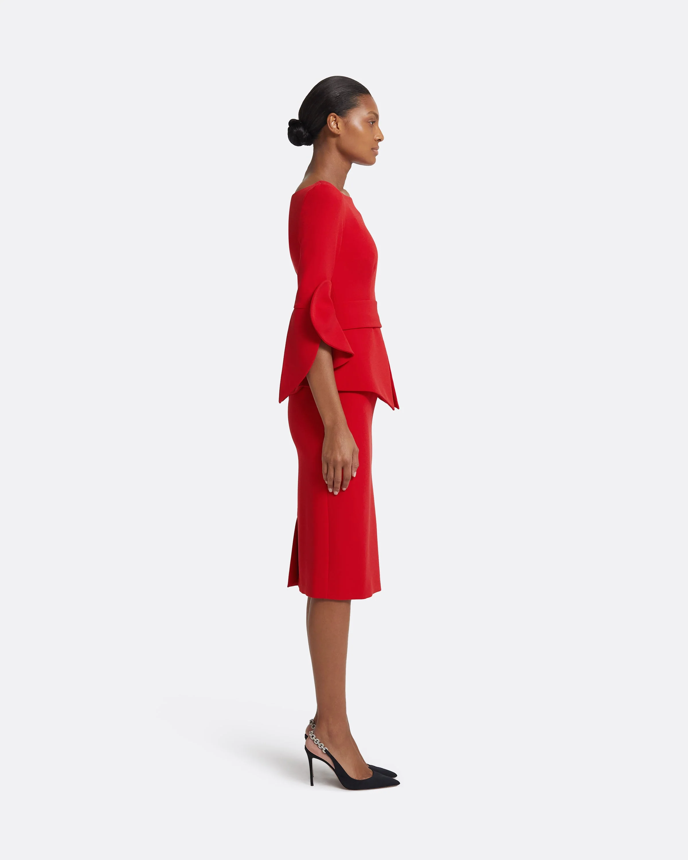 Alondra Dress in Cherry Red - Image 15