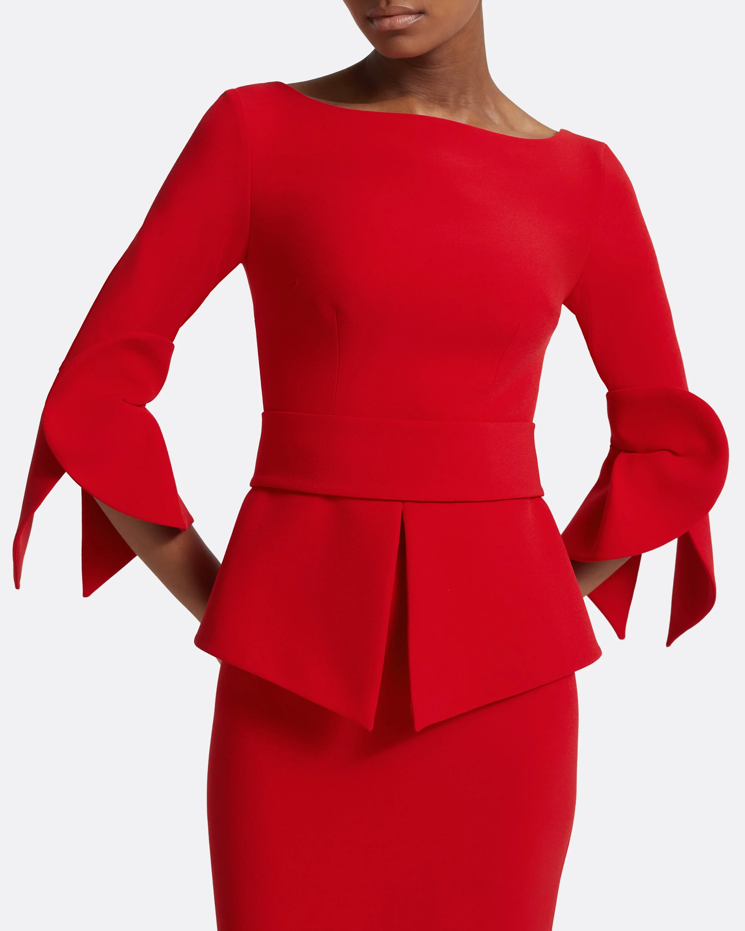Alondra Dress in Cherry Red - Image 3