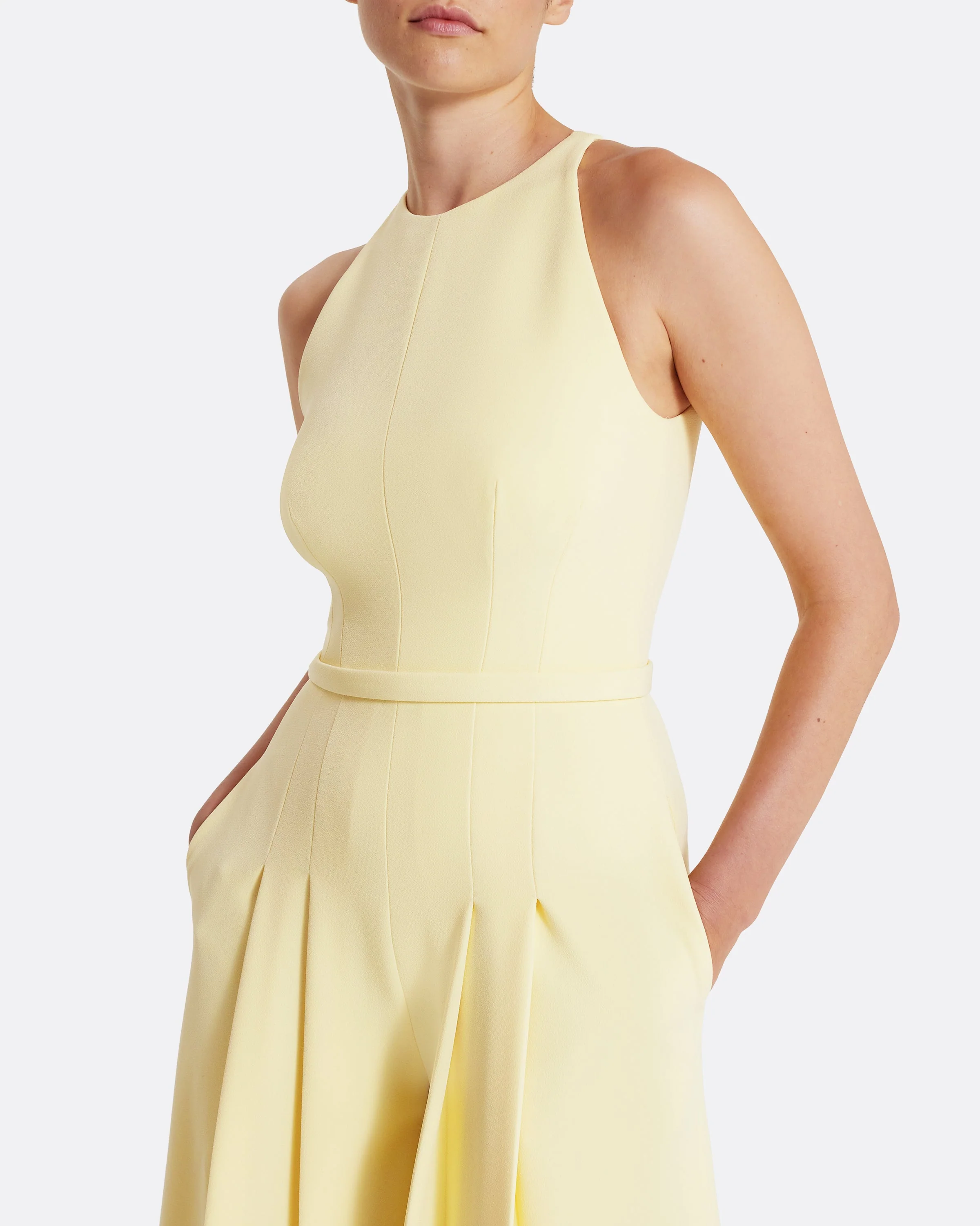 Althea Jumpsuit in Pale Yellow - Image 3