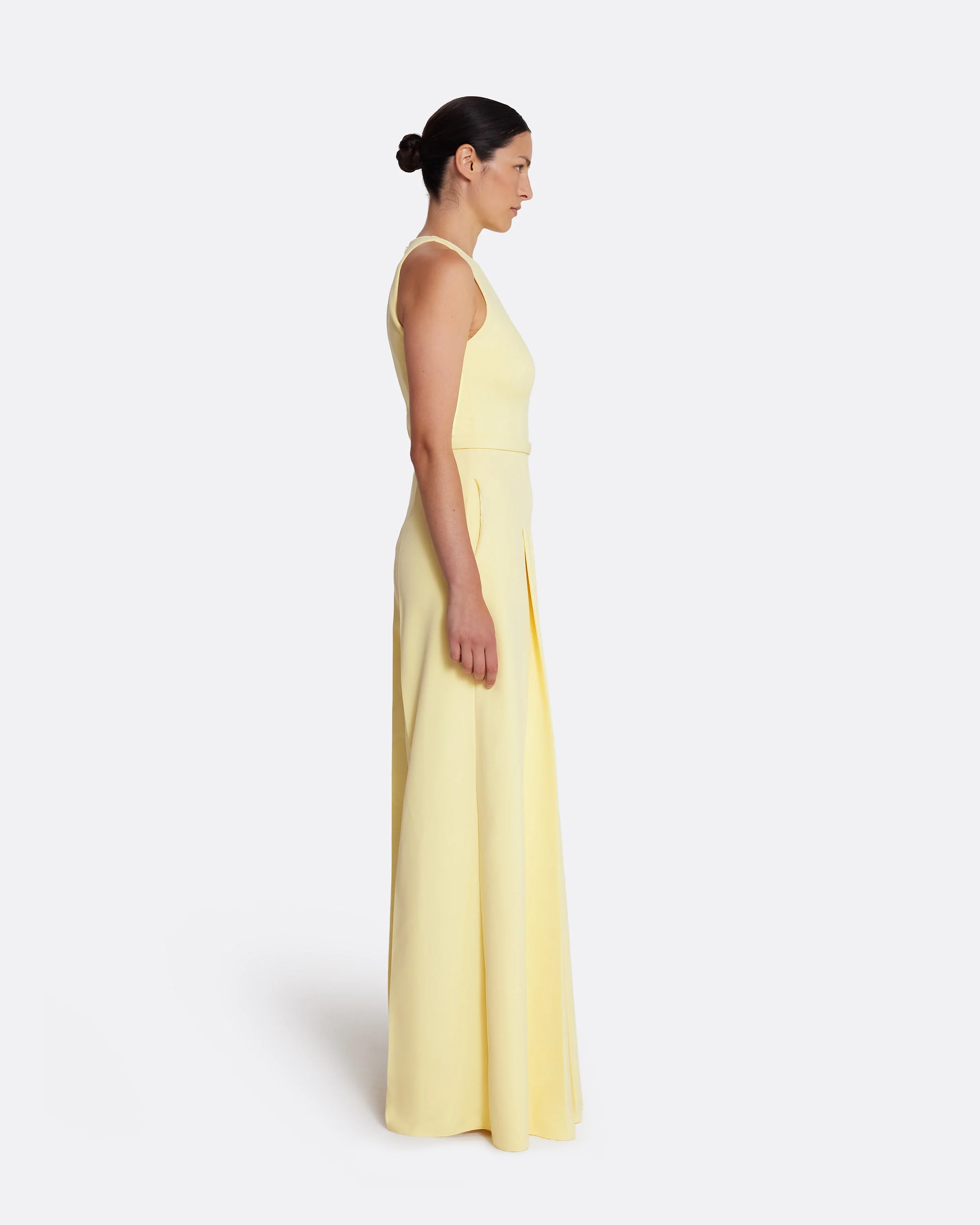 Althea Jumpsuit in Pale Yellow - Image 4
