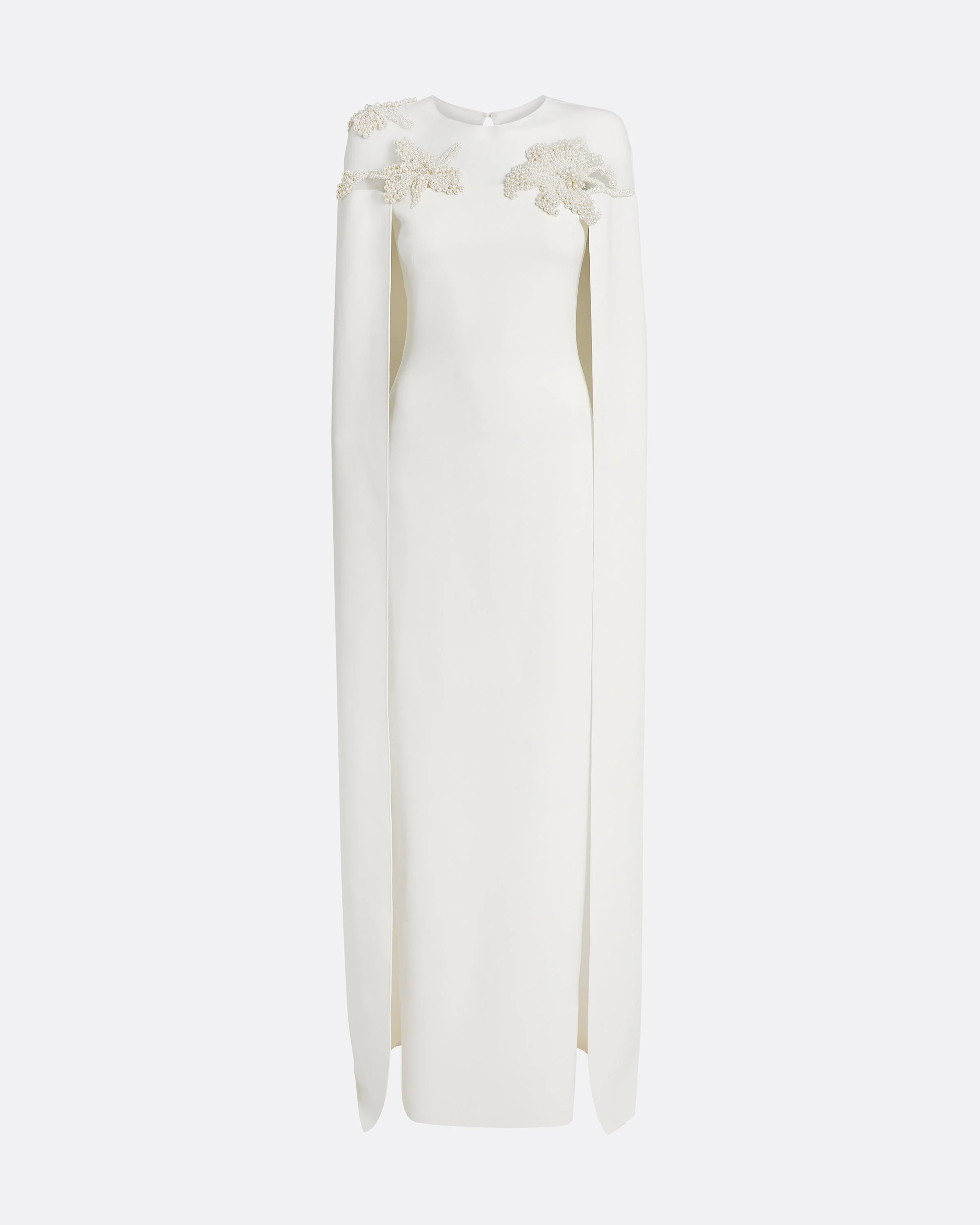 Ambere Long Dress in Ivory with Pearl Embroidery - Image 5
