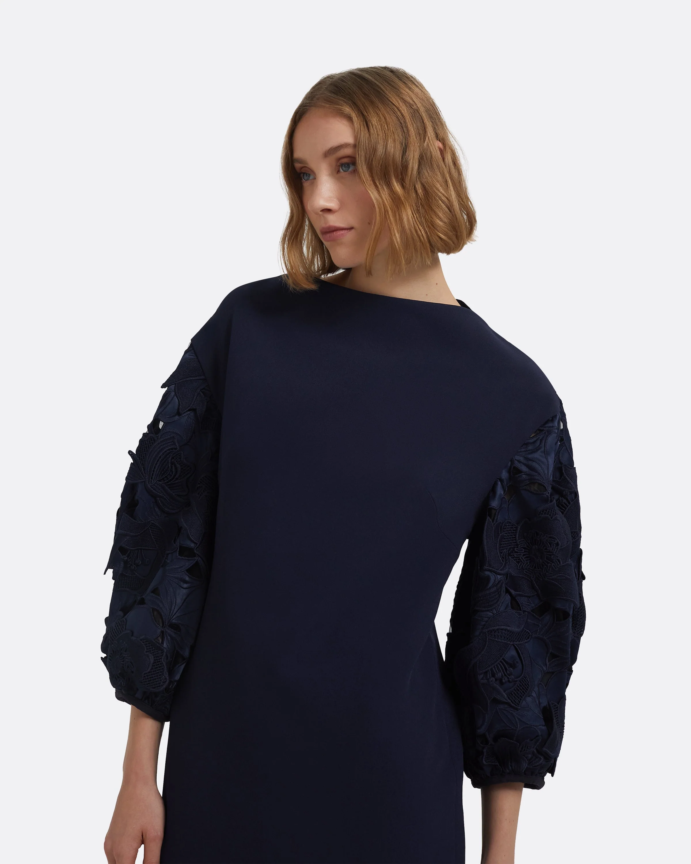 Amiren Long Dress in Navy on Maritime - Image 3