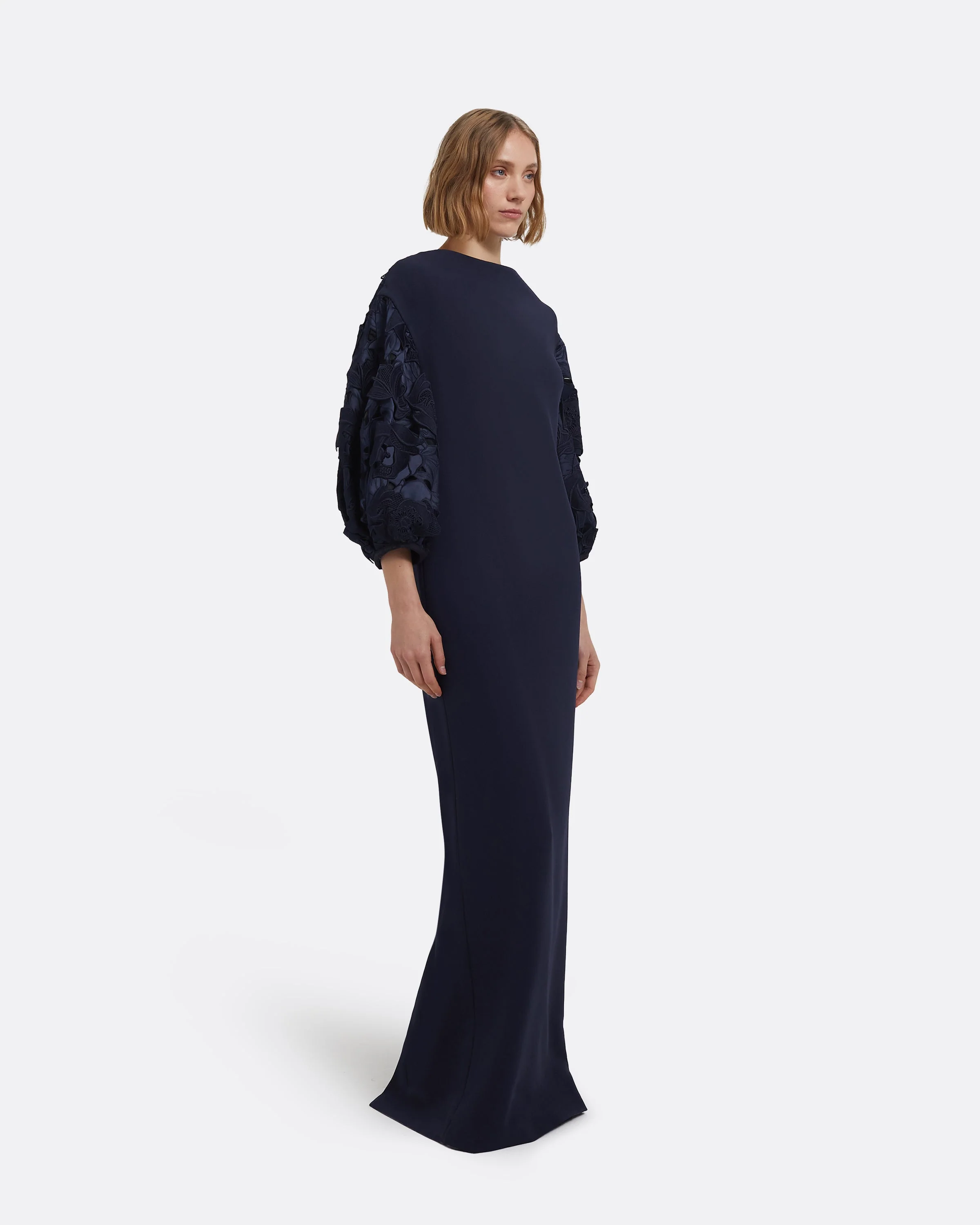 Amiren Long Dress in Navy on Maritime - Image 4