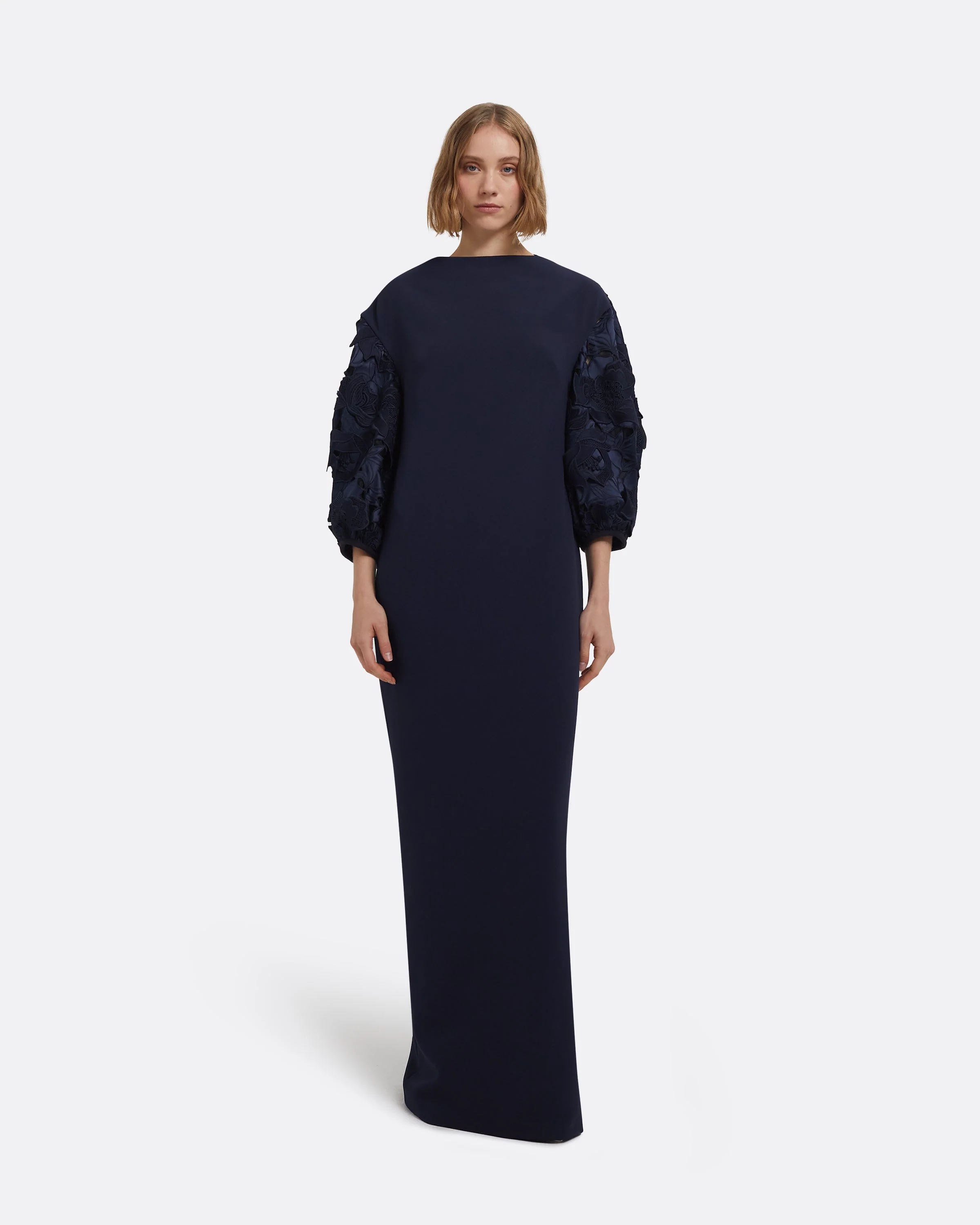 Amiren Long Dress in Navy on Maritime - Image 6