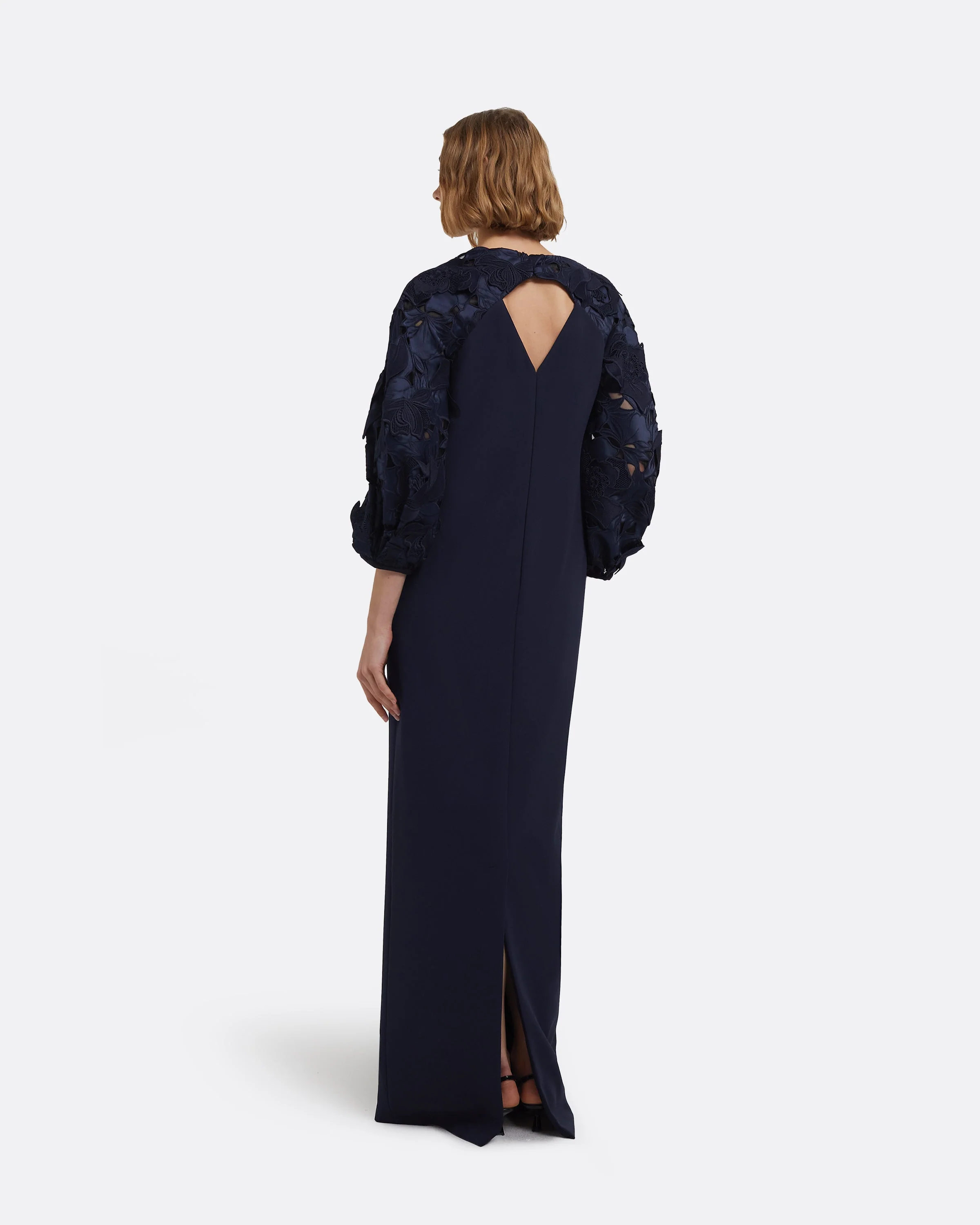 Amiren Long Dress in Navy on Maritime - Image 7