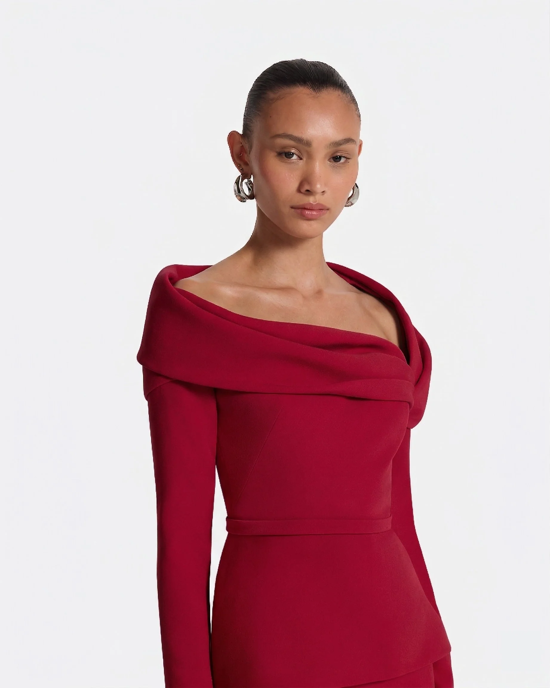 Andra Azalea Red Long Dress - Image 8