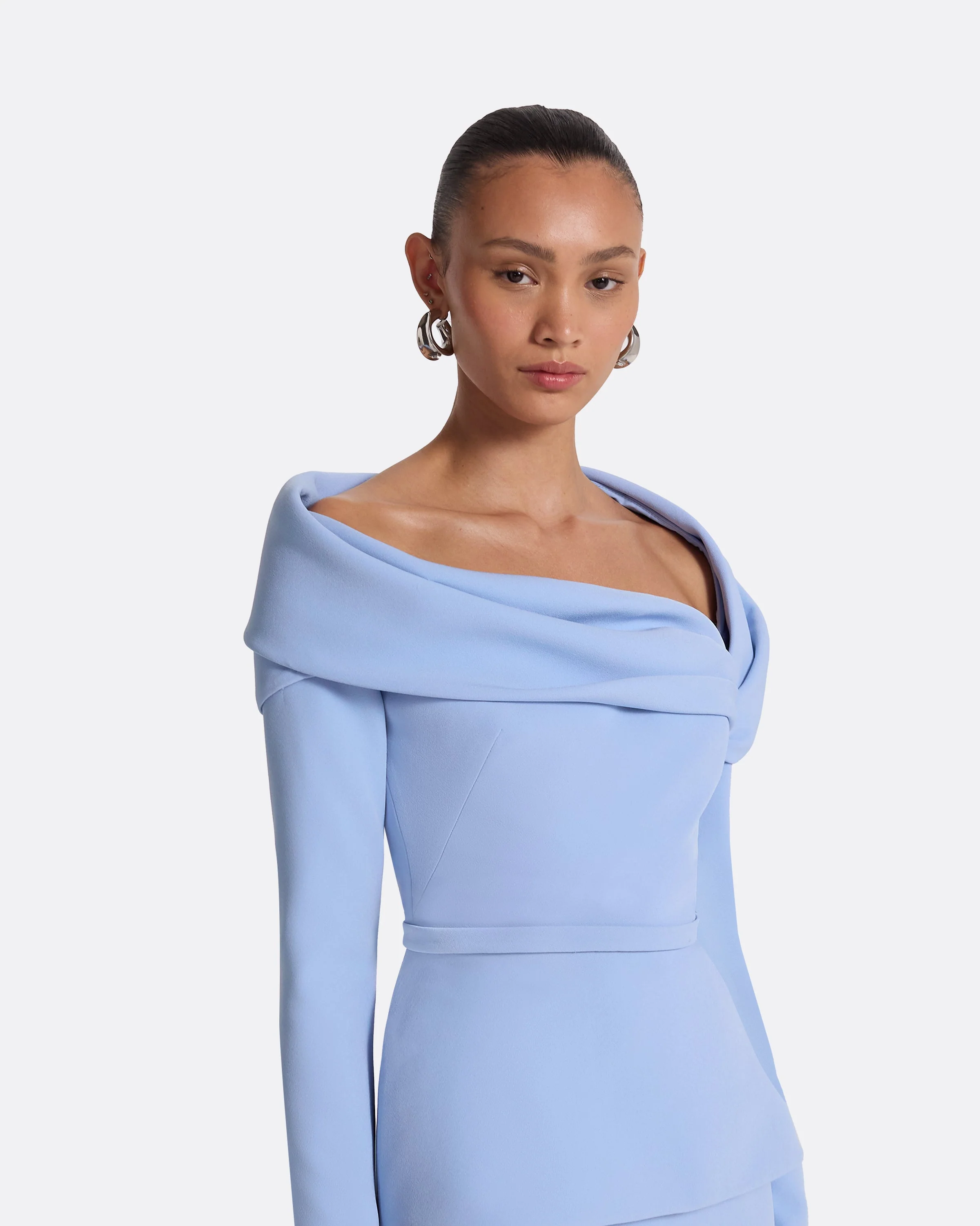 Andra Carolina Blue Long Dress - Image 13