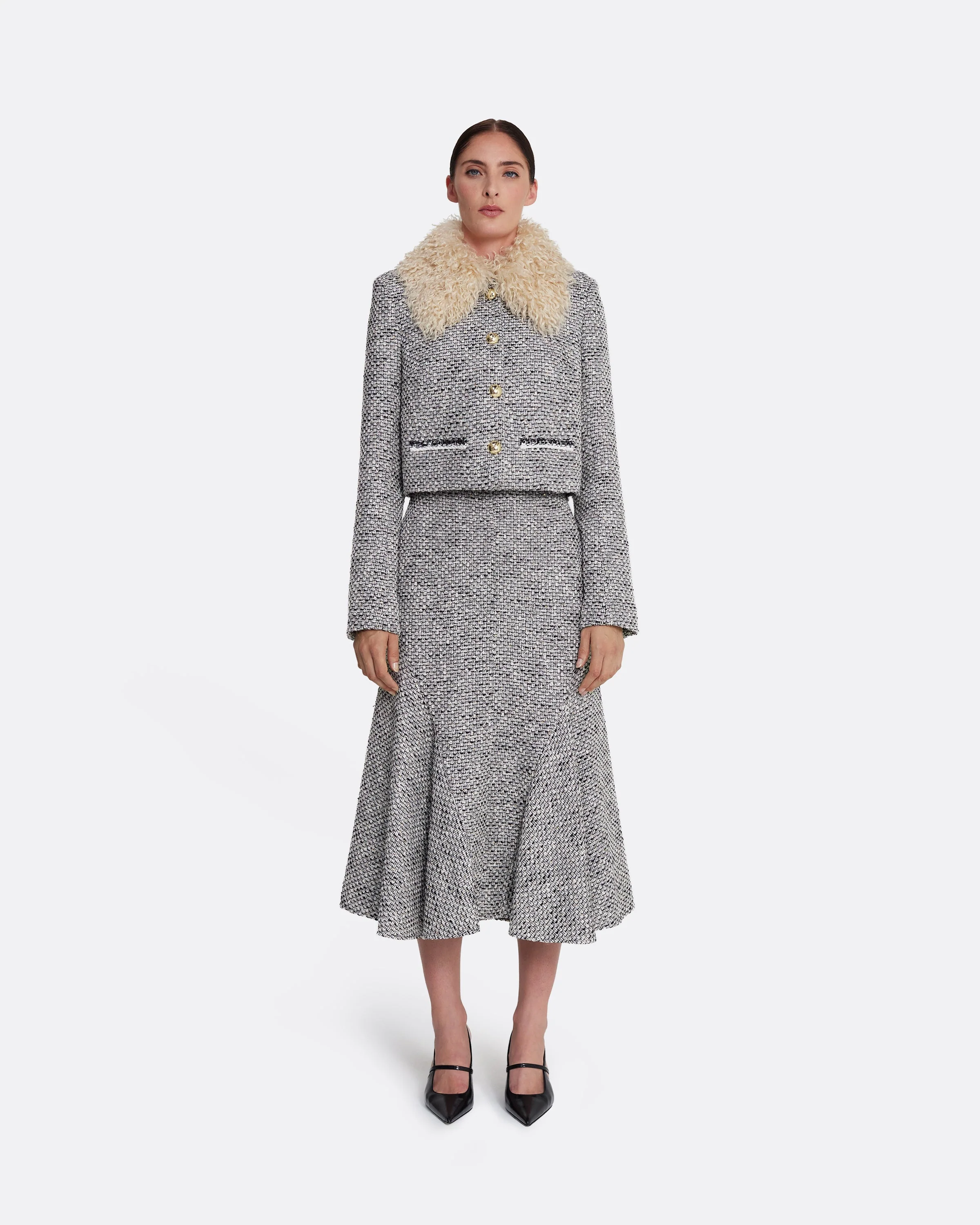 Annalisa Jacket in Stone on Greyscale - Image 10