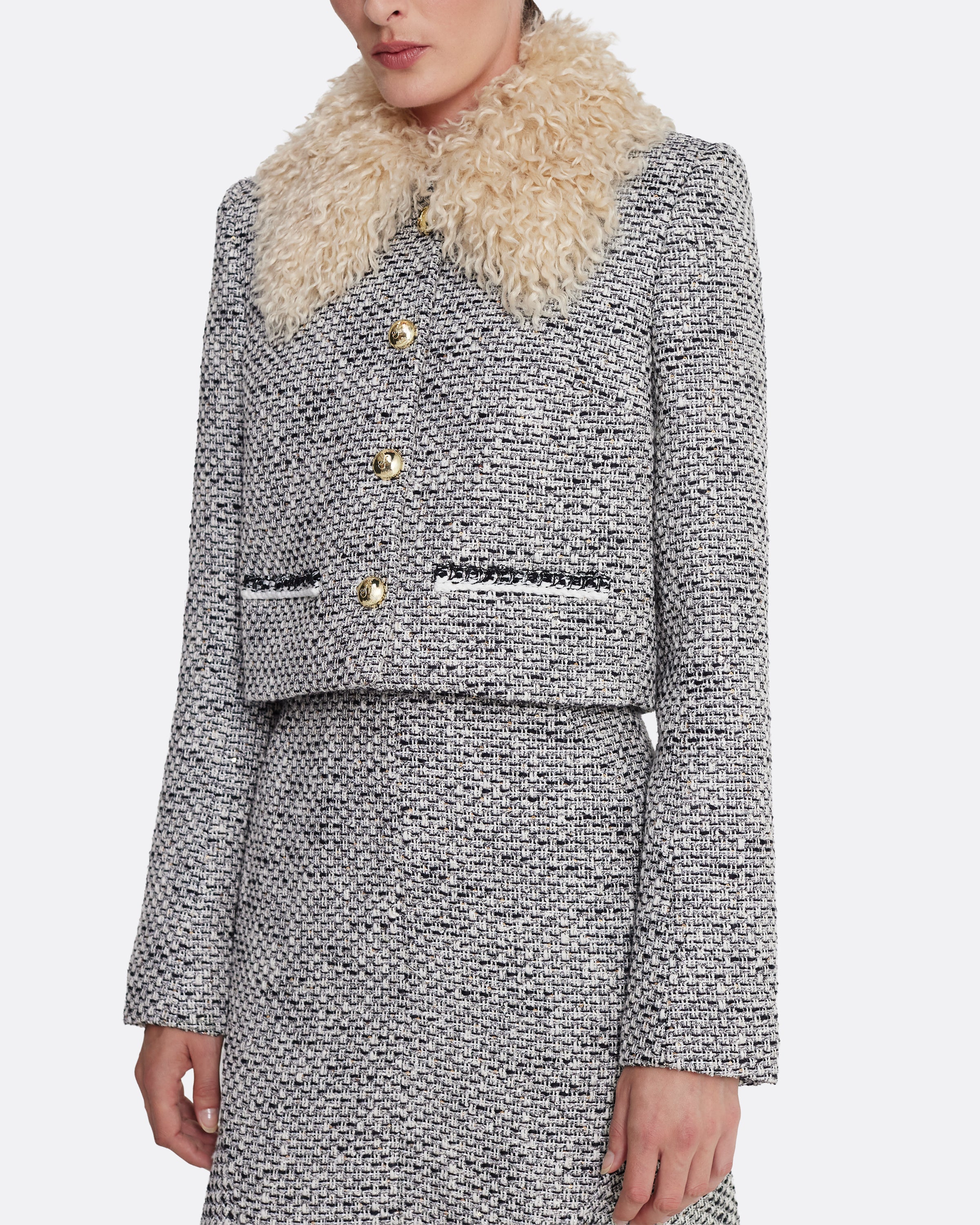 Annalisa Jacket in Stone on Greyscale - Image 13