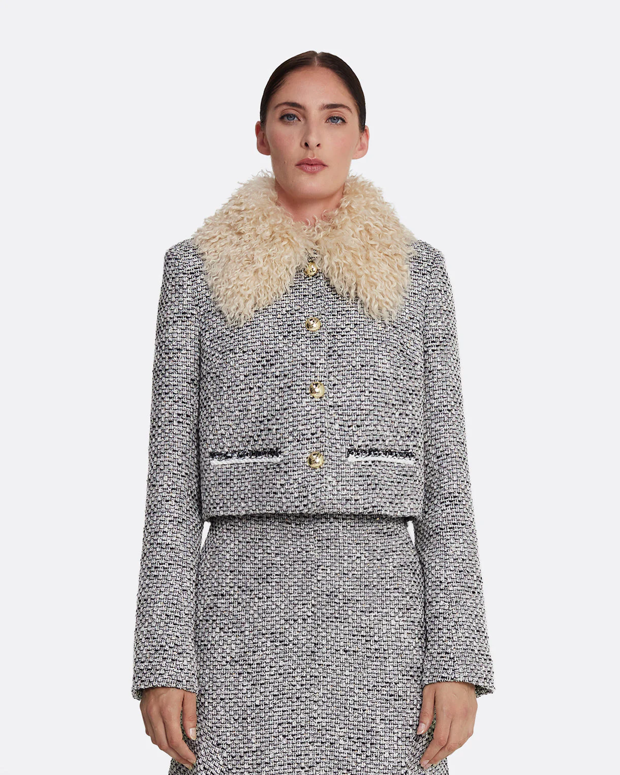 Annalisa Jacket in Stone on Greyscale - Image 9