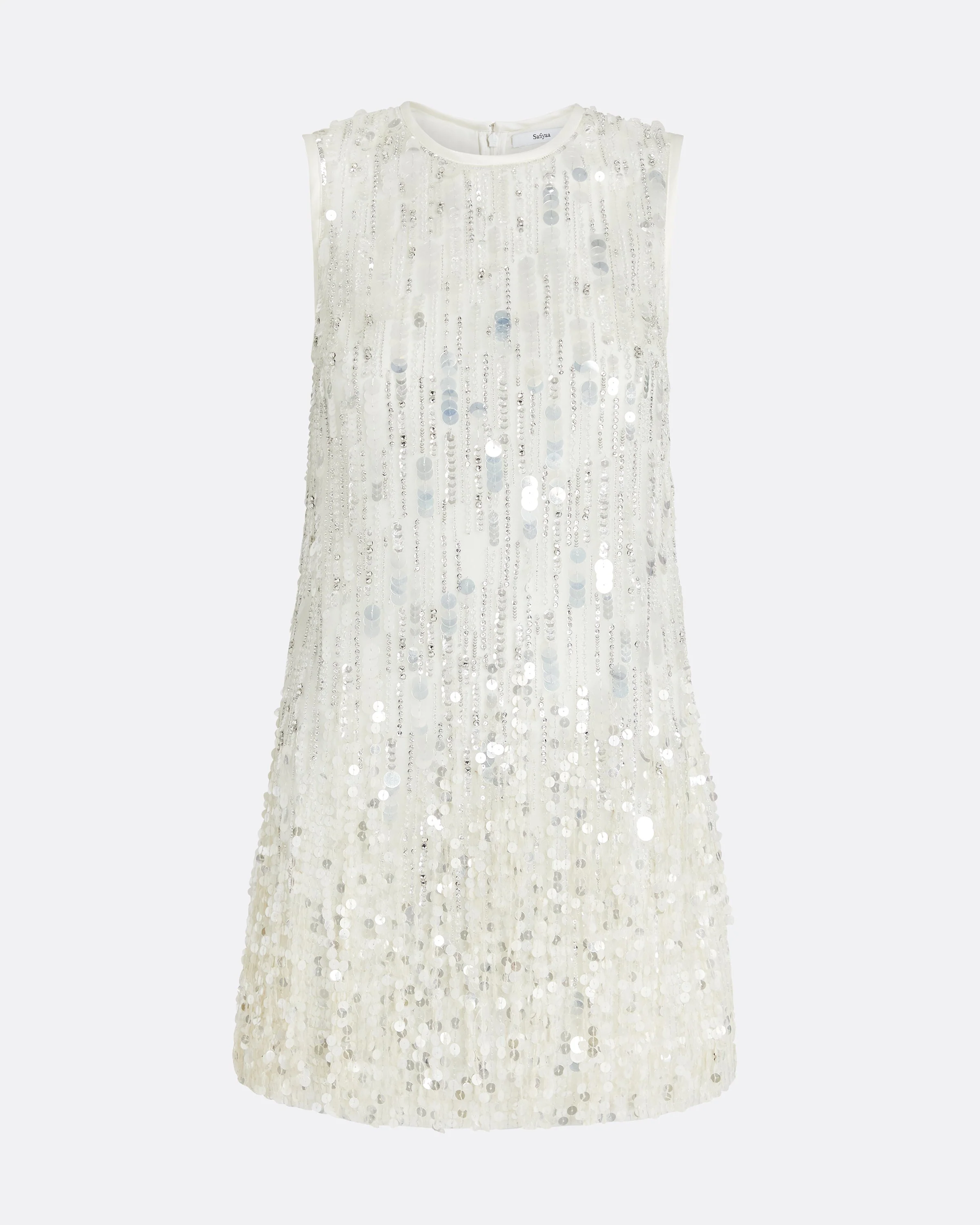 Ariana Short Dress in Ivory with Crystal Embellishment - Image 5