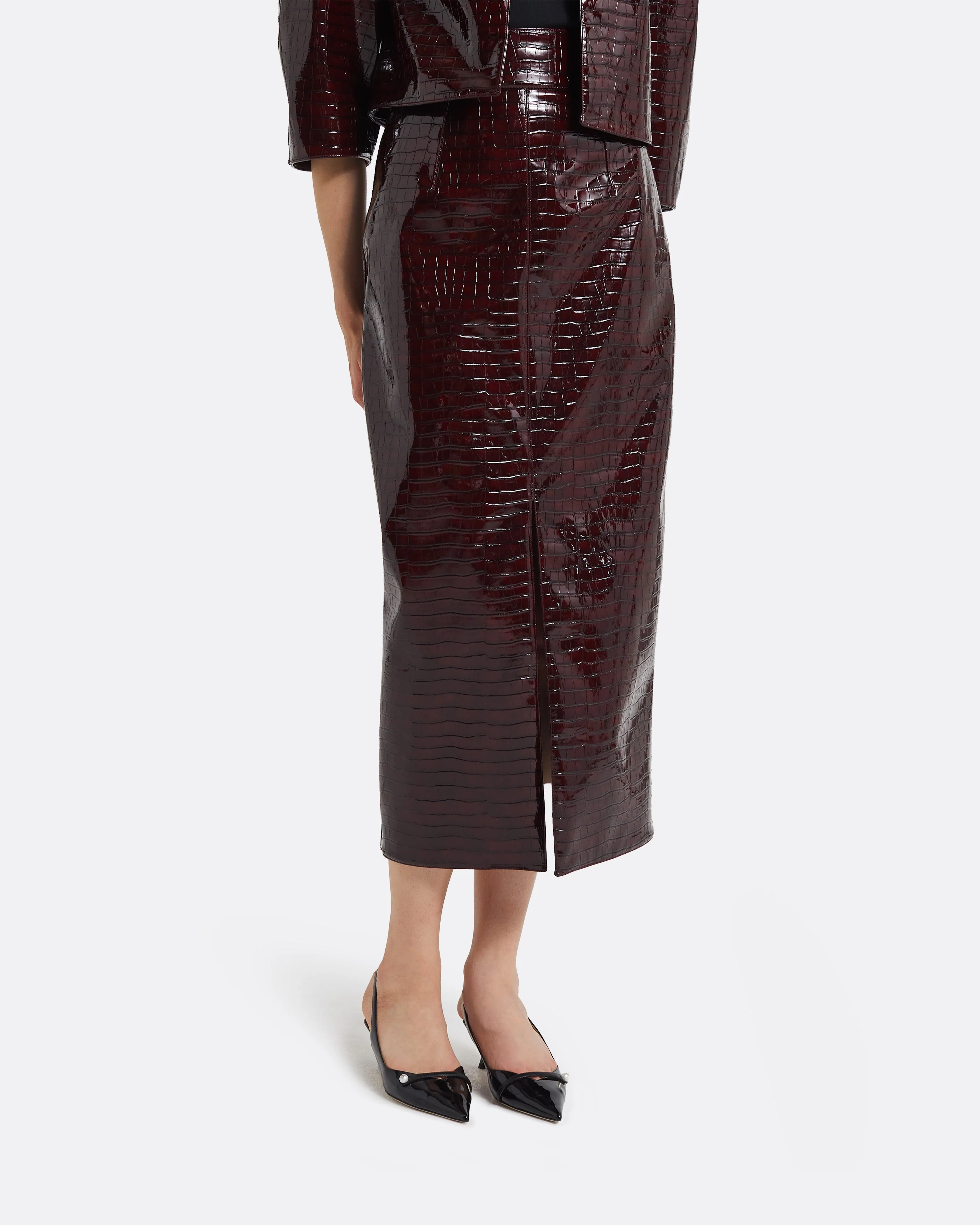 Aykin Burgundy Skirt - Image 3