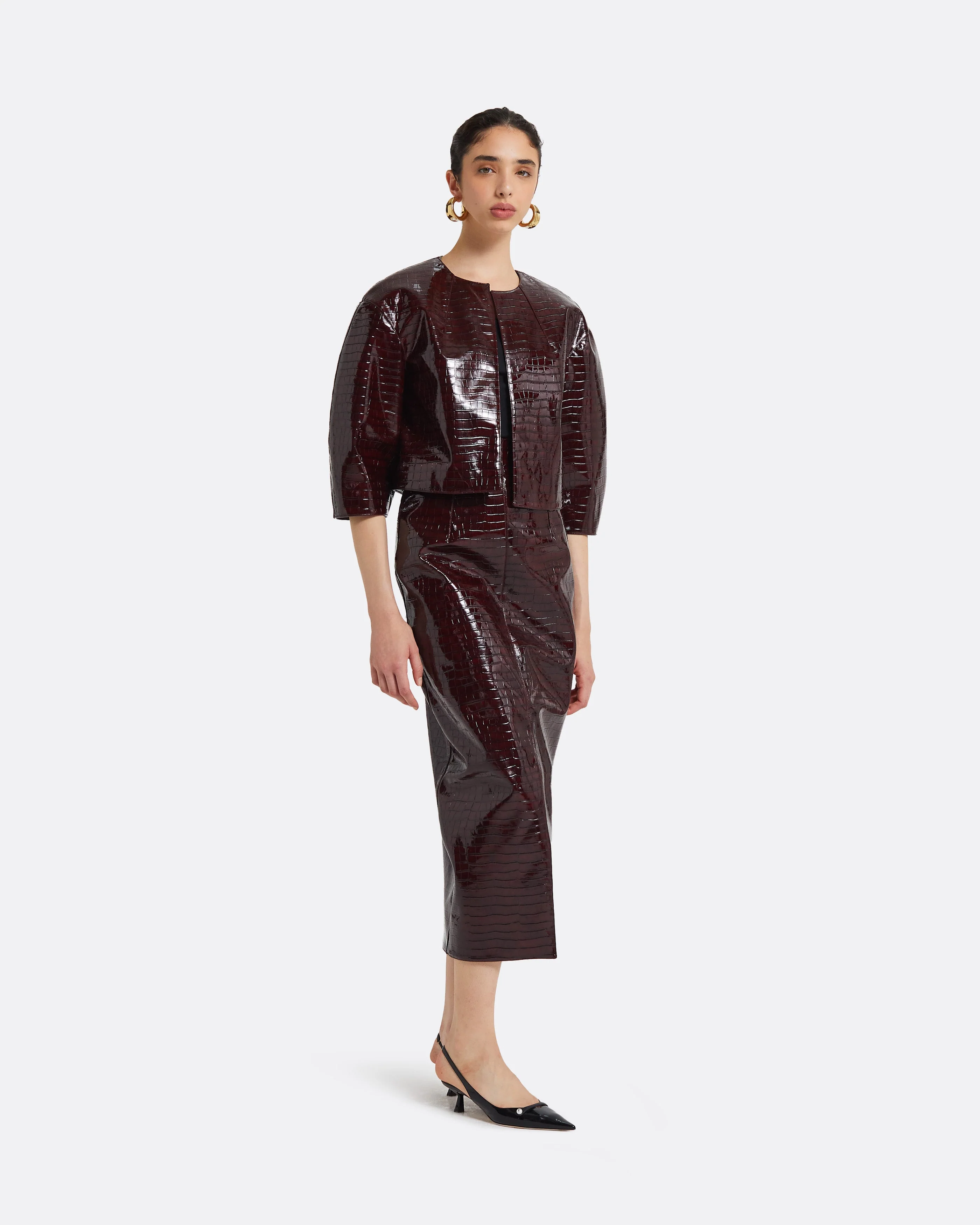 Aykin Burgundy Skirt - Image 4