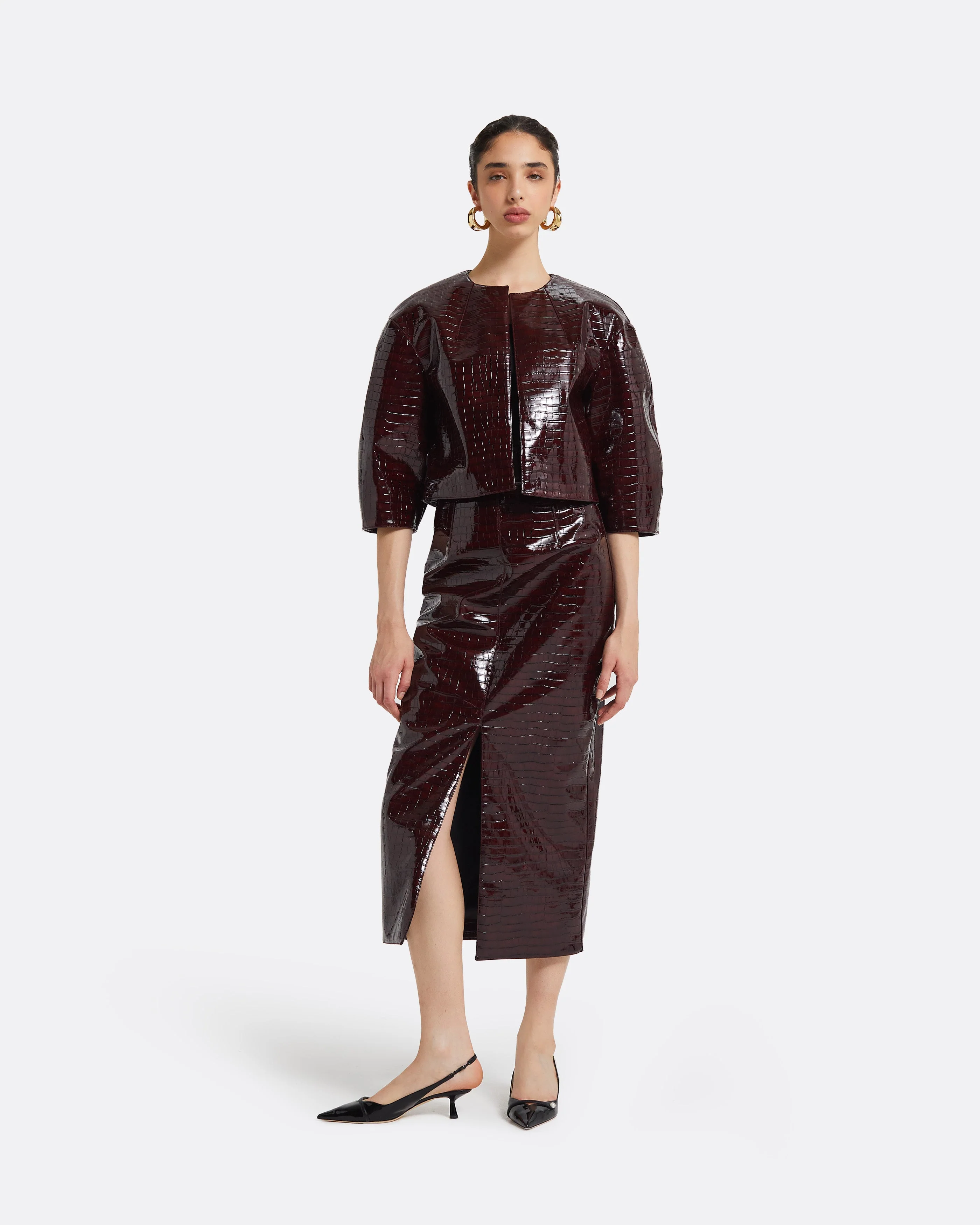 Aykin Burgundy Skirt - Image 6