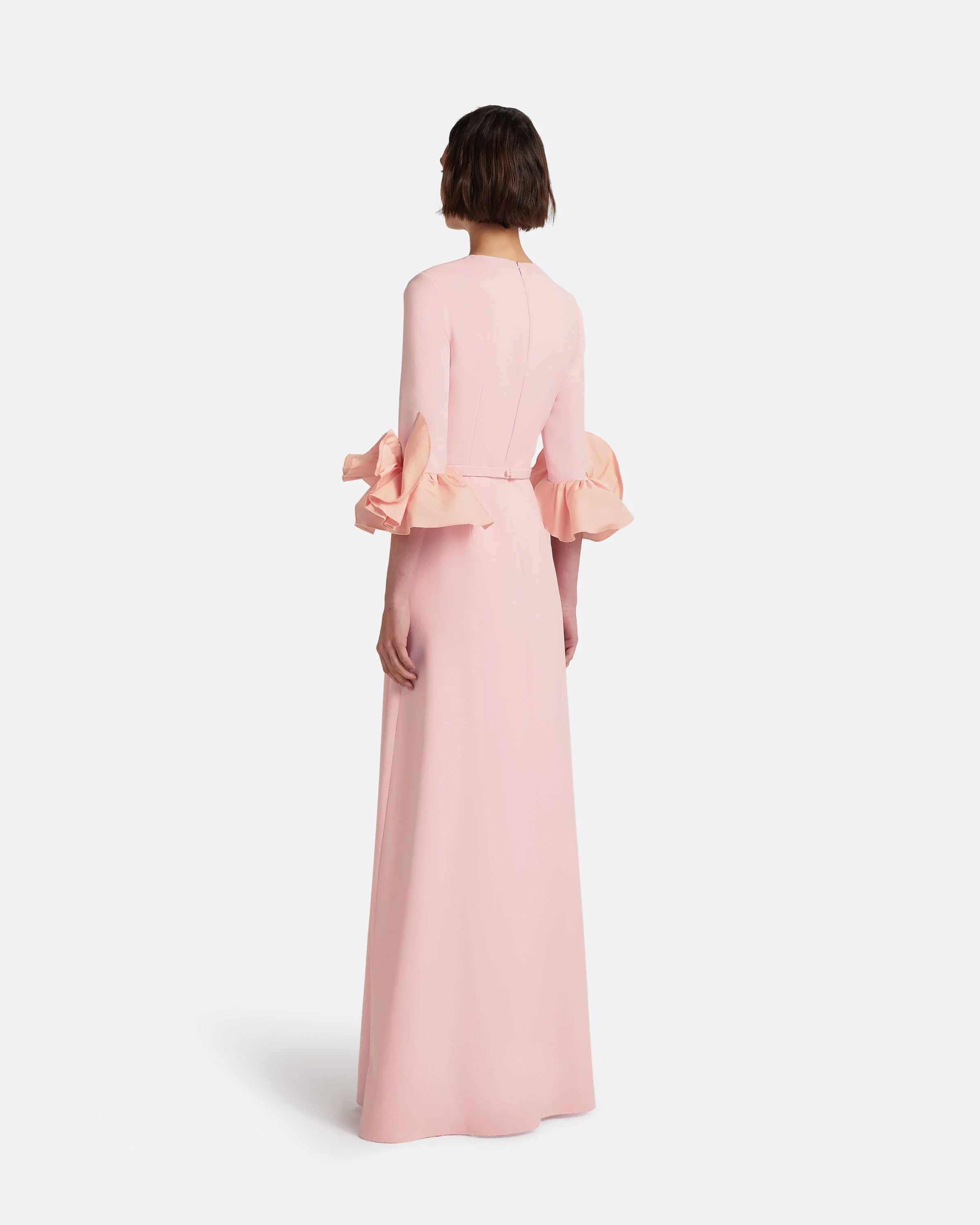 Belen Long Dress in Lychee with Embellished Belt - Image 2