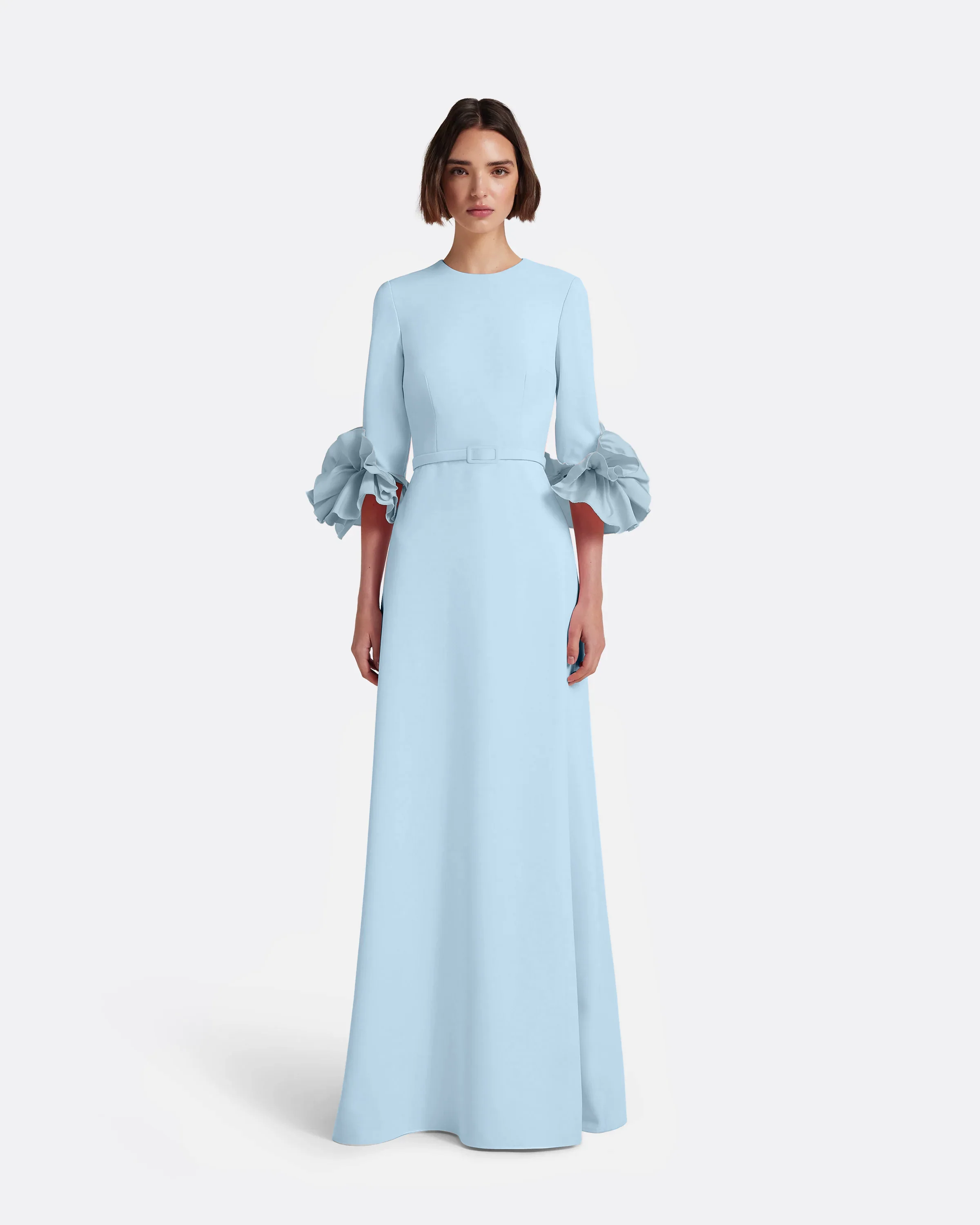 Belen Long Dress in Pale Blue