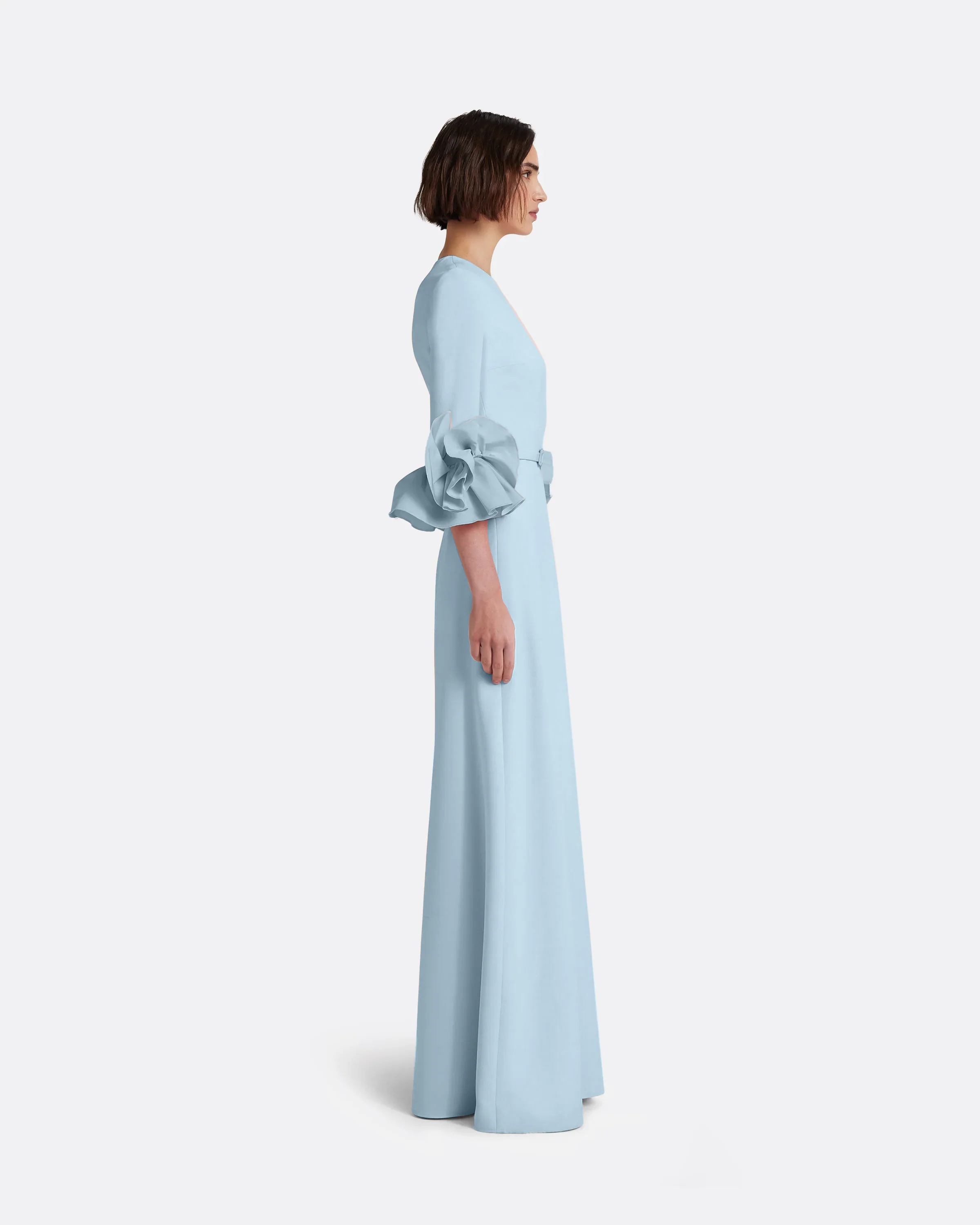 Belen Long Dress in Pale Blue - Image 9