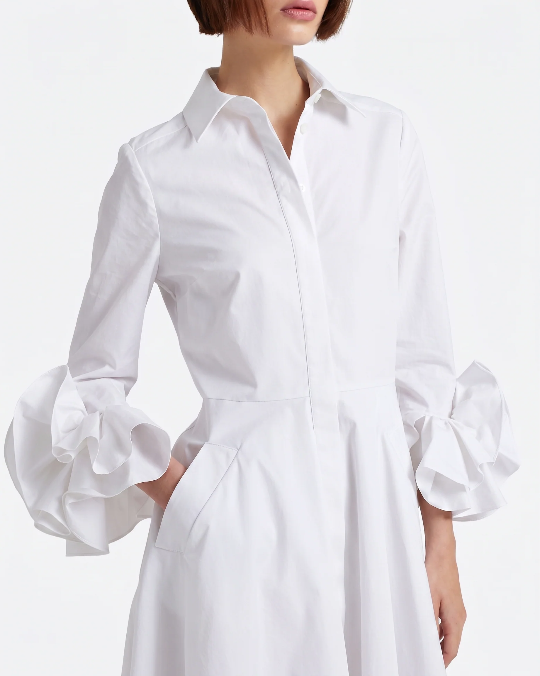 Belisse Midi Dress in Ivory - Image 3