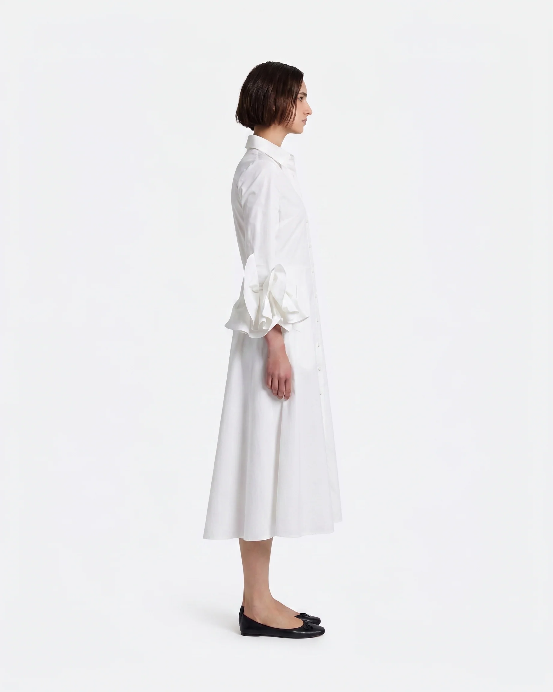 Belisse Midi Dress in Ivory - Image 4
