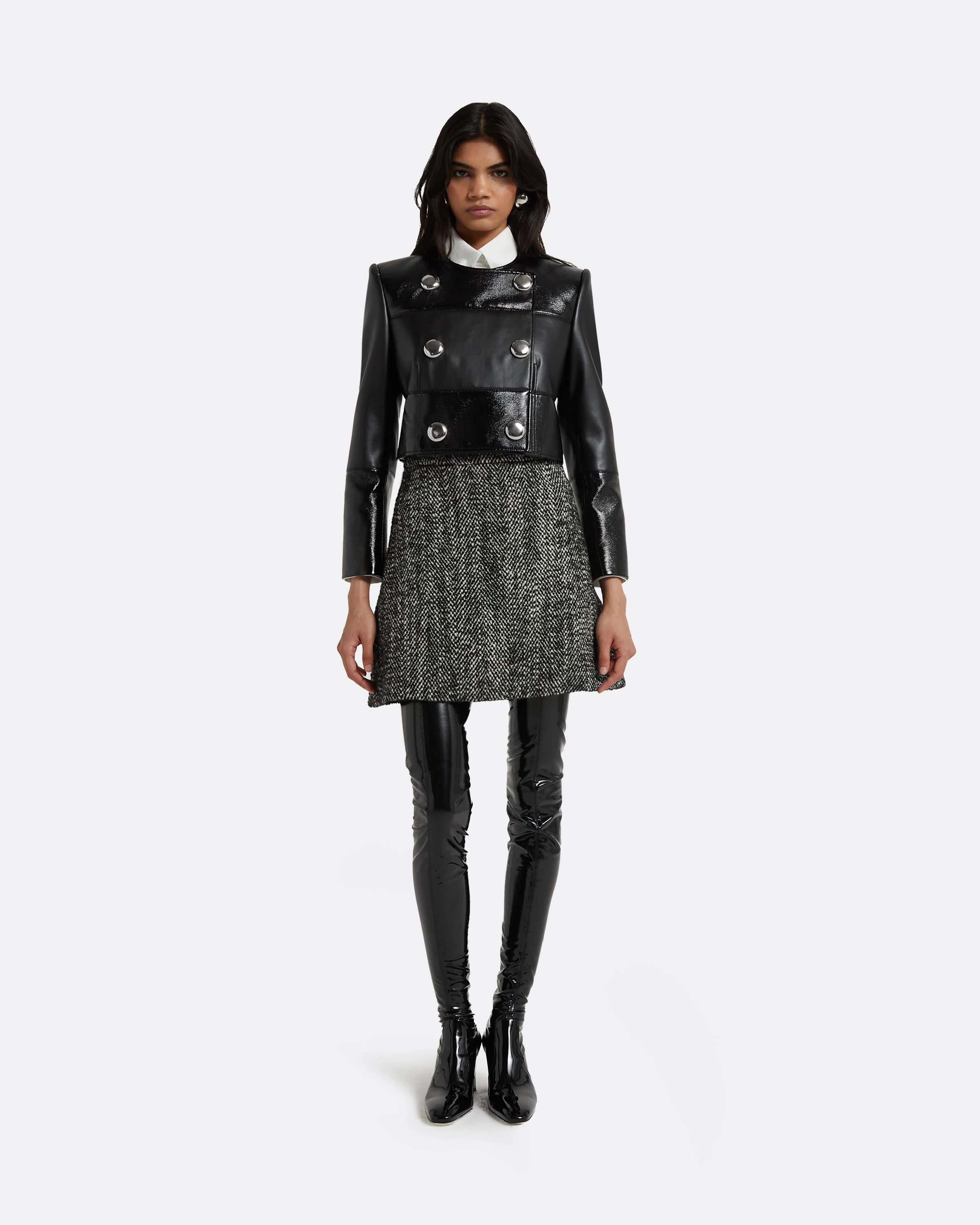 Bronagh Black Wool Skirt