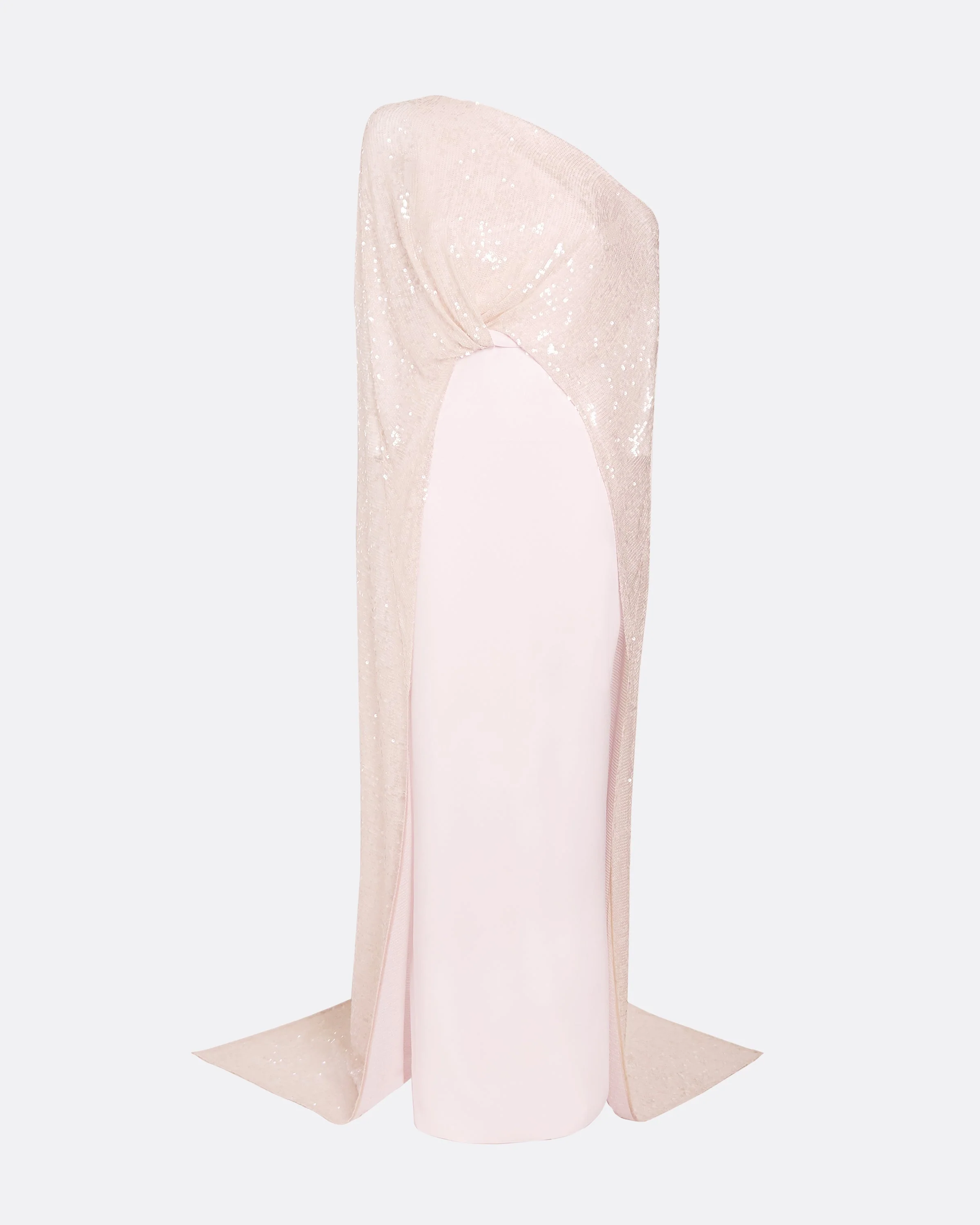 Cadenza Barely Pink Long Dress - Image 15