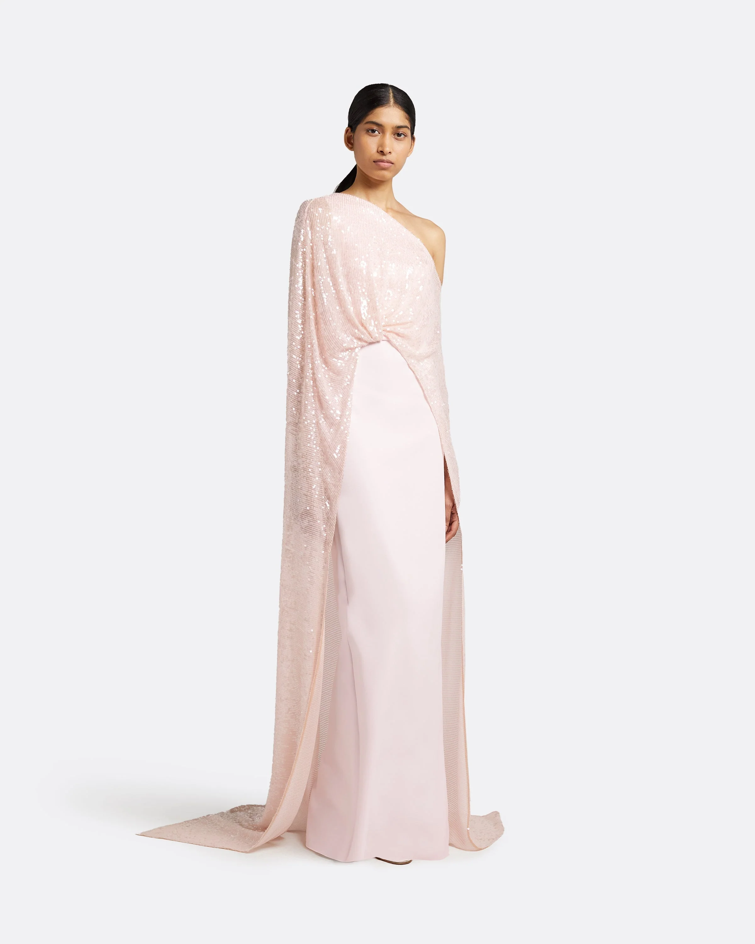 Cadenza Barely Pink Long Dress - Image 19