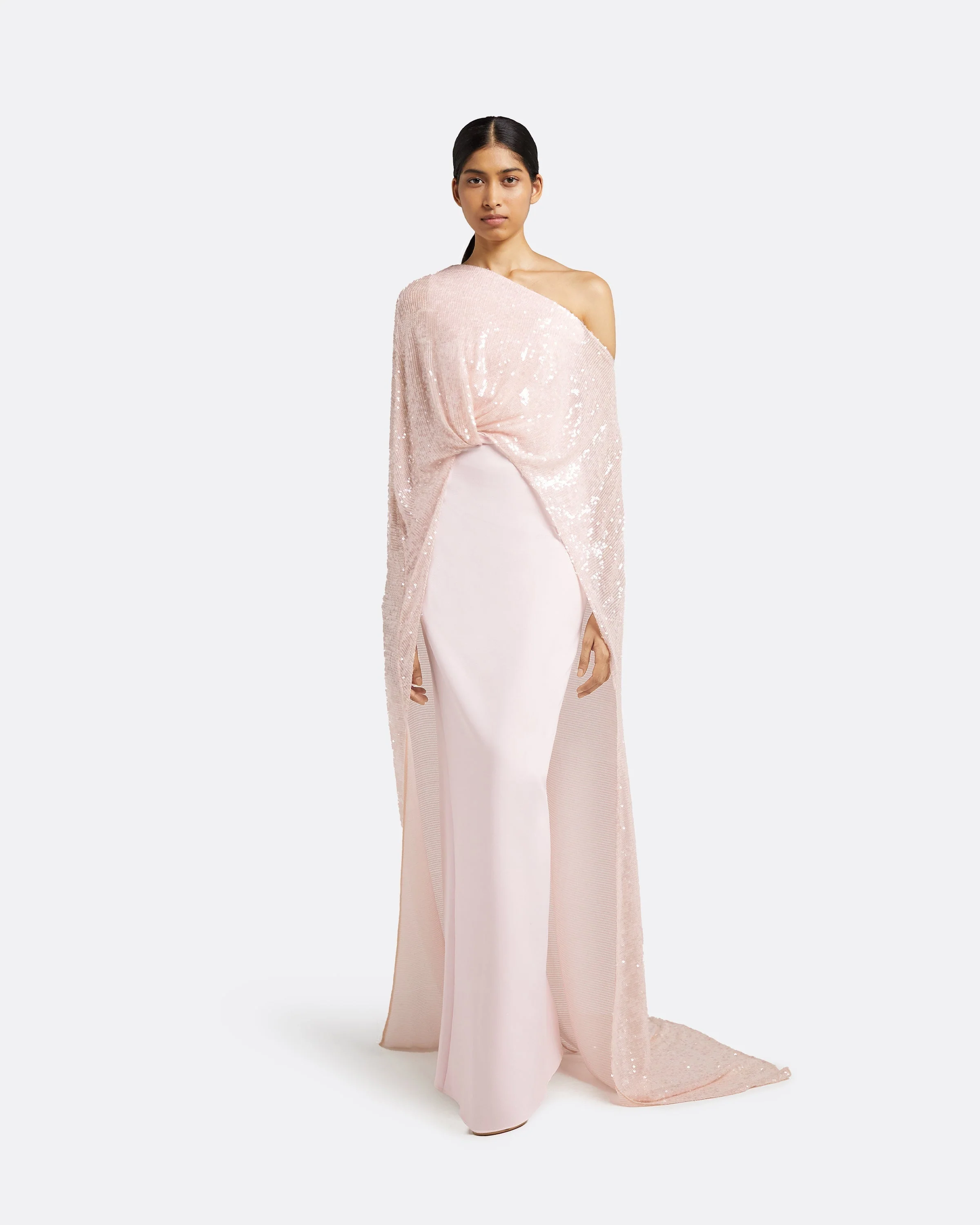 Cadenza Barely Pink Long Dress - Image 6