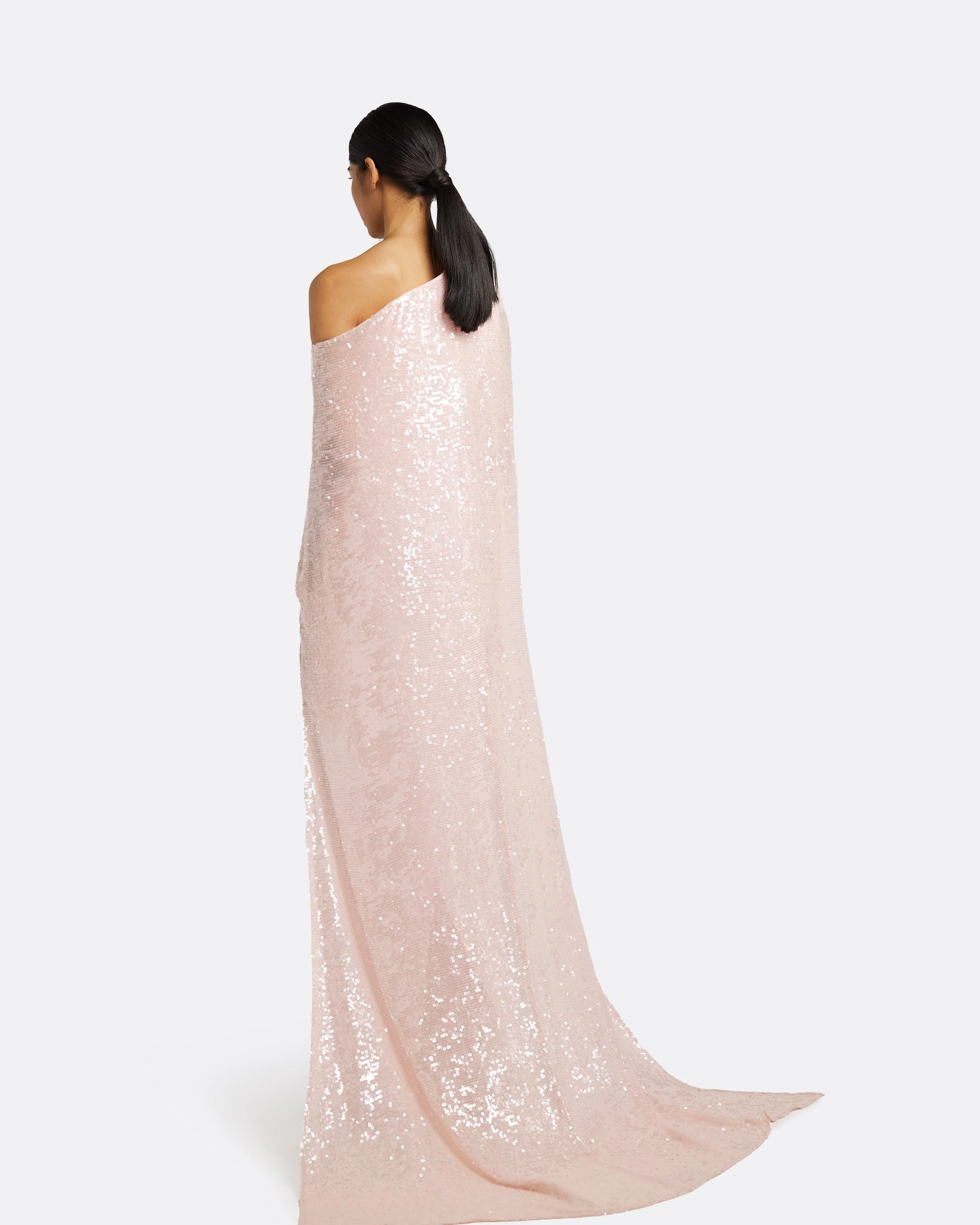 Cadenza Barely Pink Long Dress - Image 7