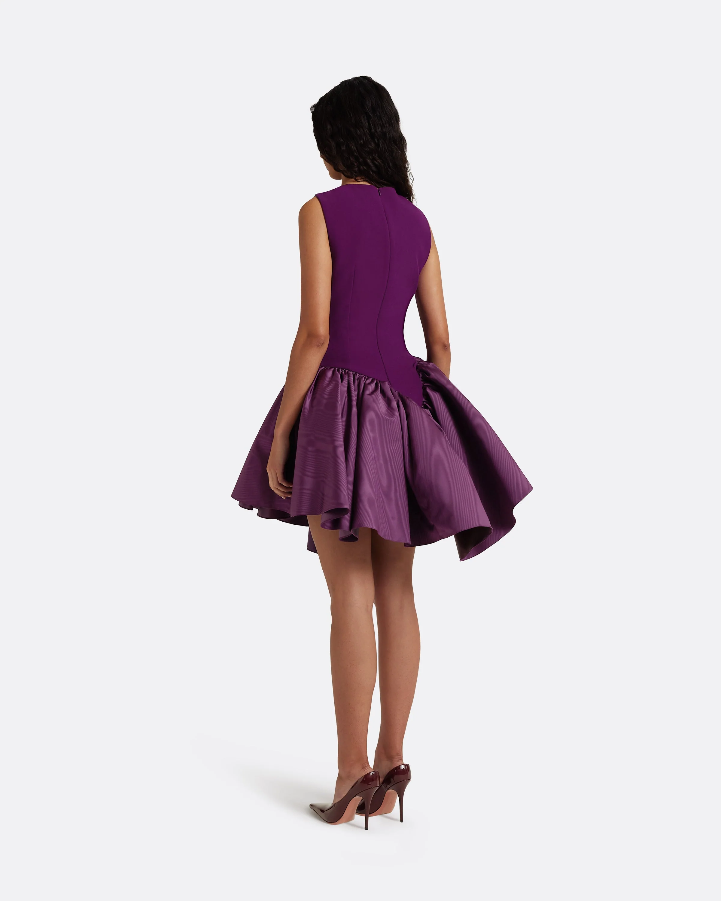Camille Mini Dress in Currant - Image 2