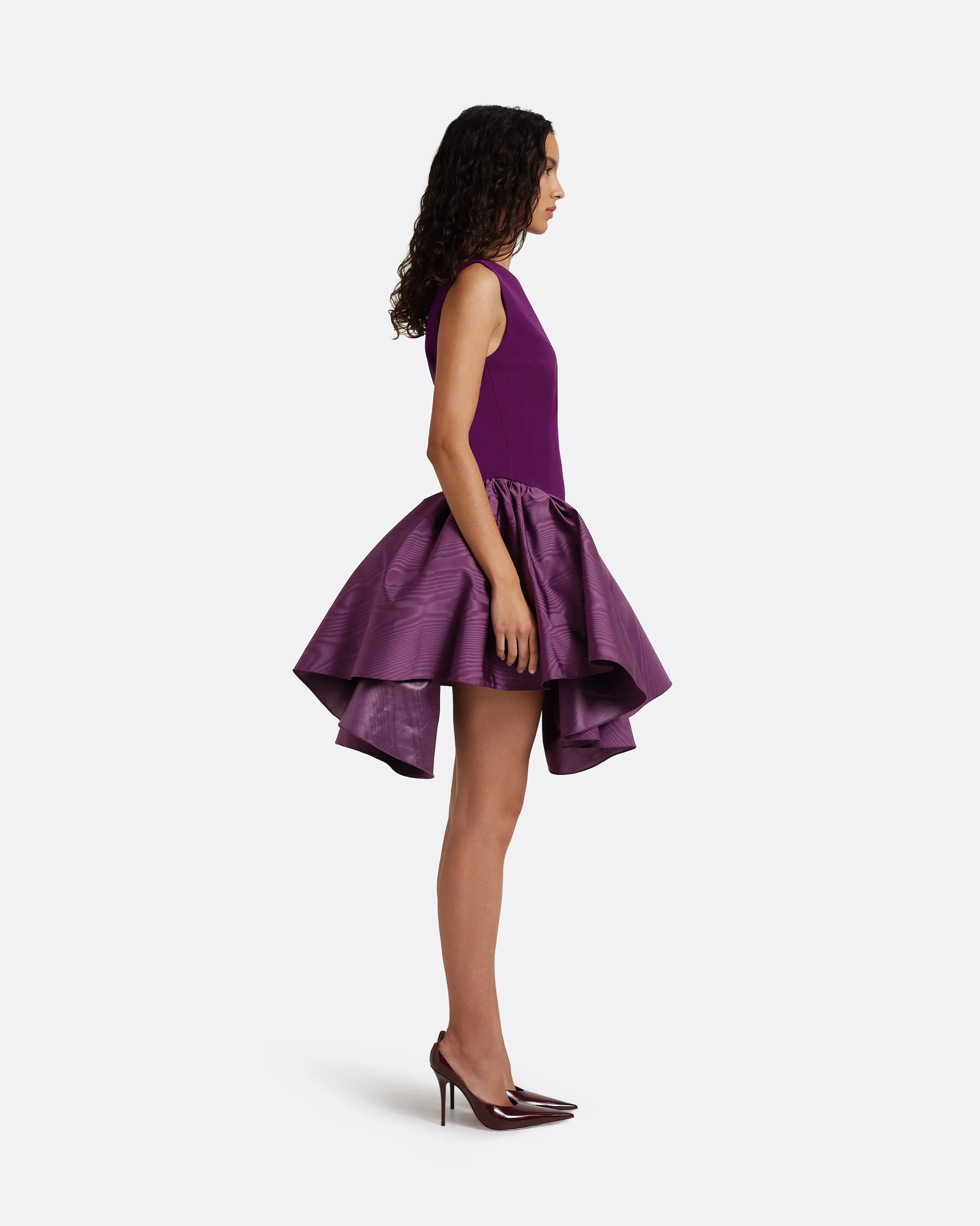 Camille Mini Dress in Currant - Image 4