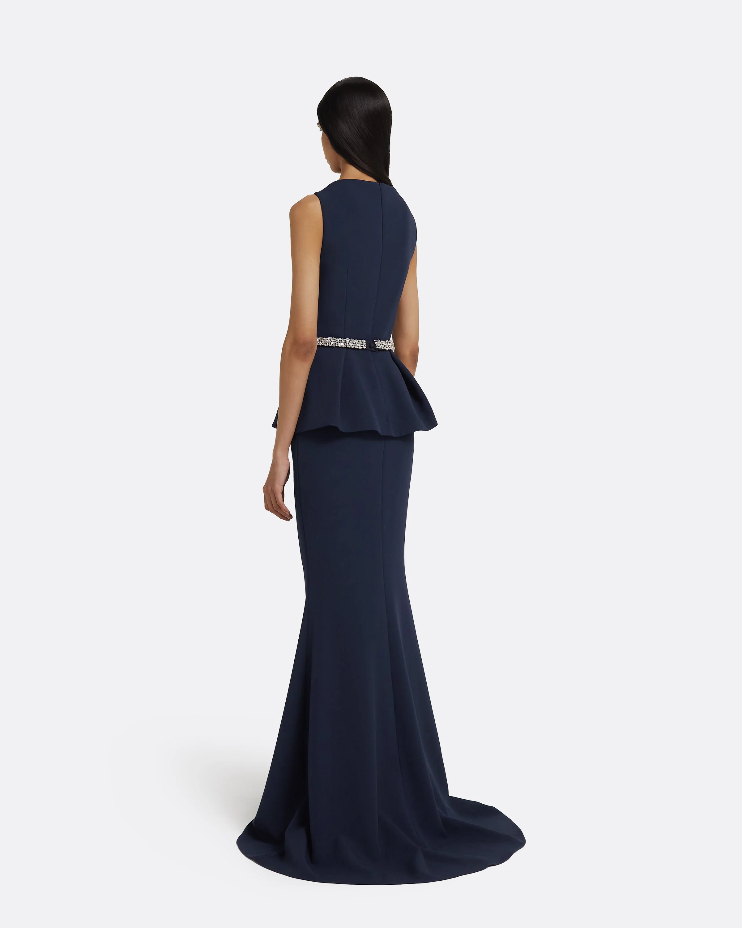 Carter Long Dress in Maritime with Crystal - Image 2