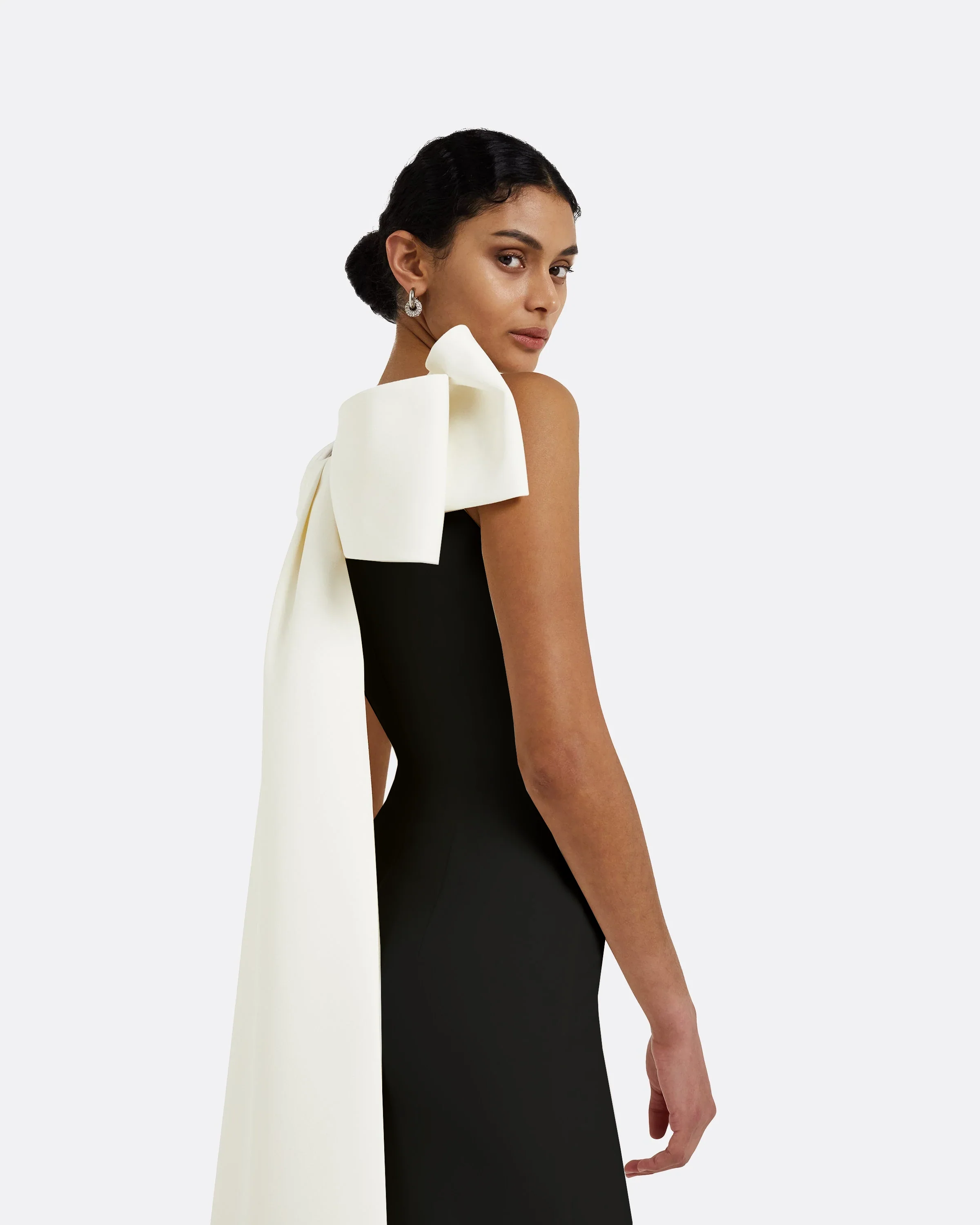 Celestia Black & Ivory Long Dress - Image 13