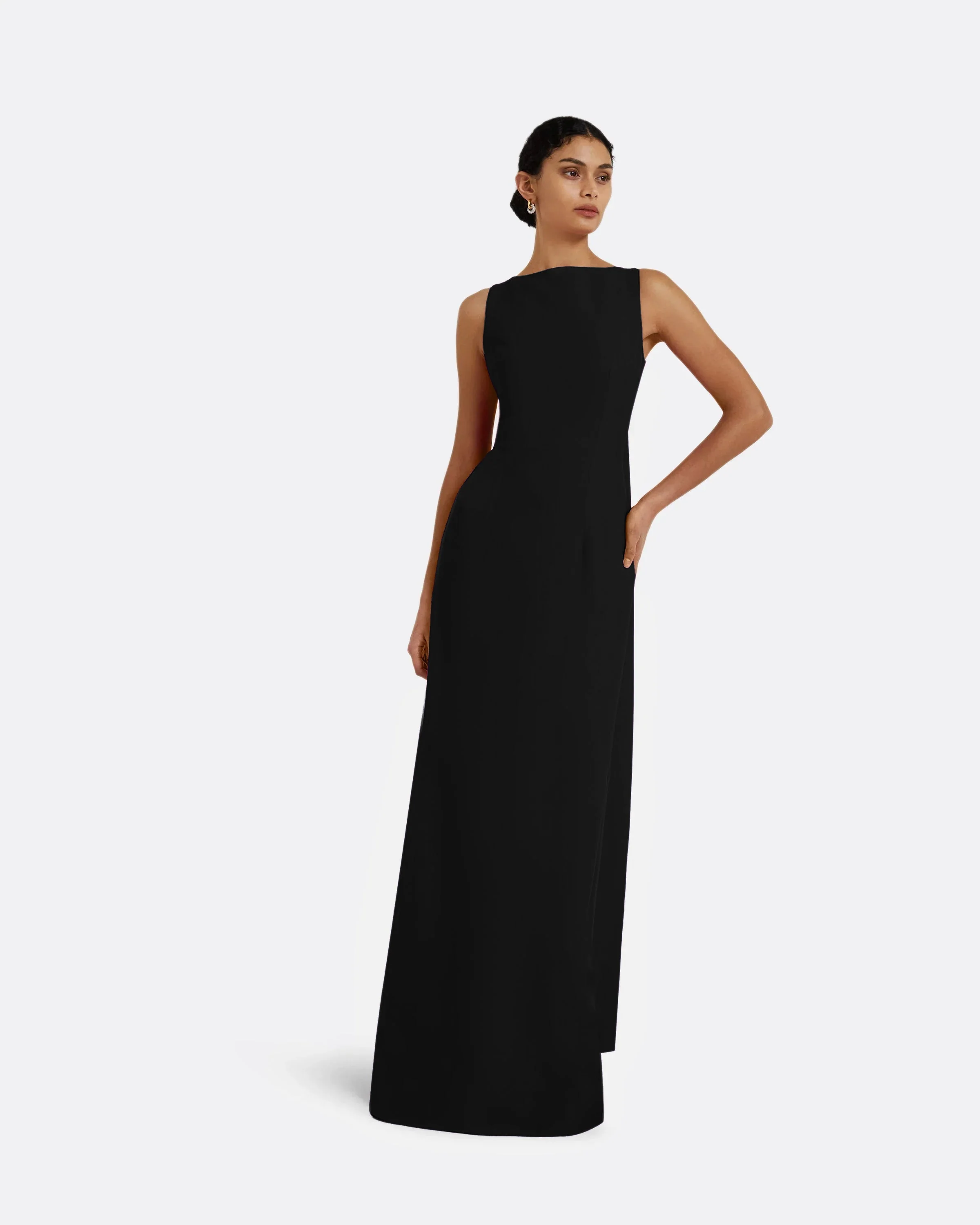 Celestia Black Long Dress - Image 9