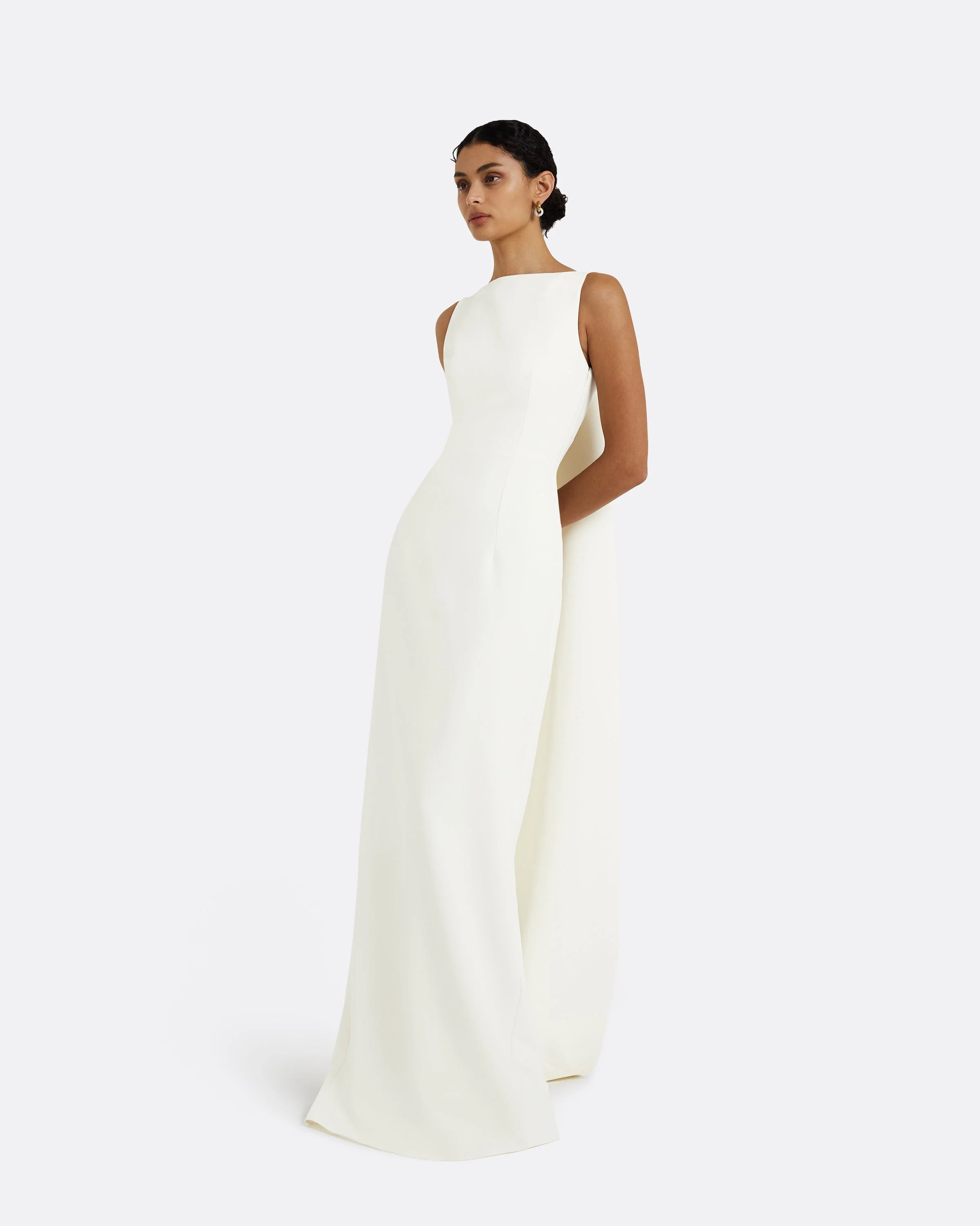 Celestia Ivory Long Dress - Image 9