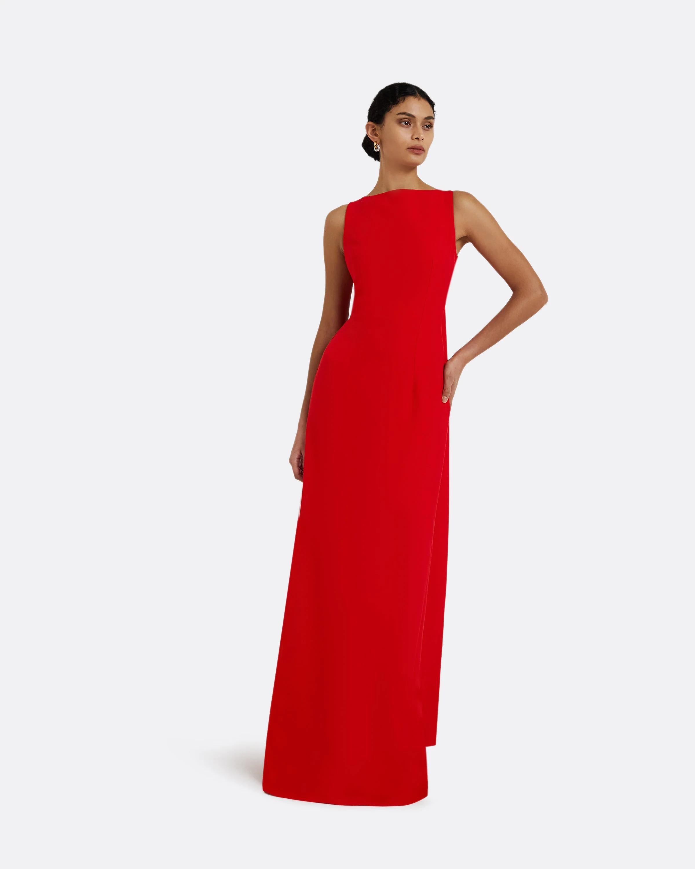 Celestia Cherry Red Long Dress - Image 6