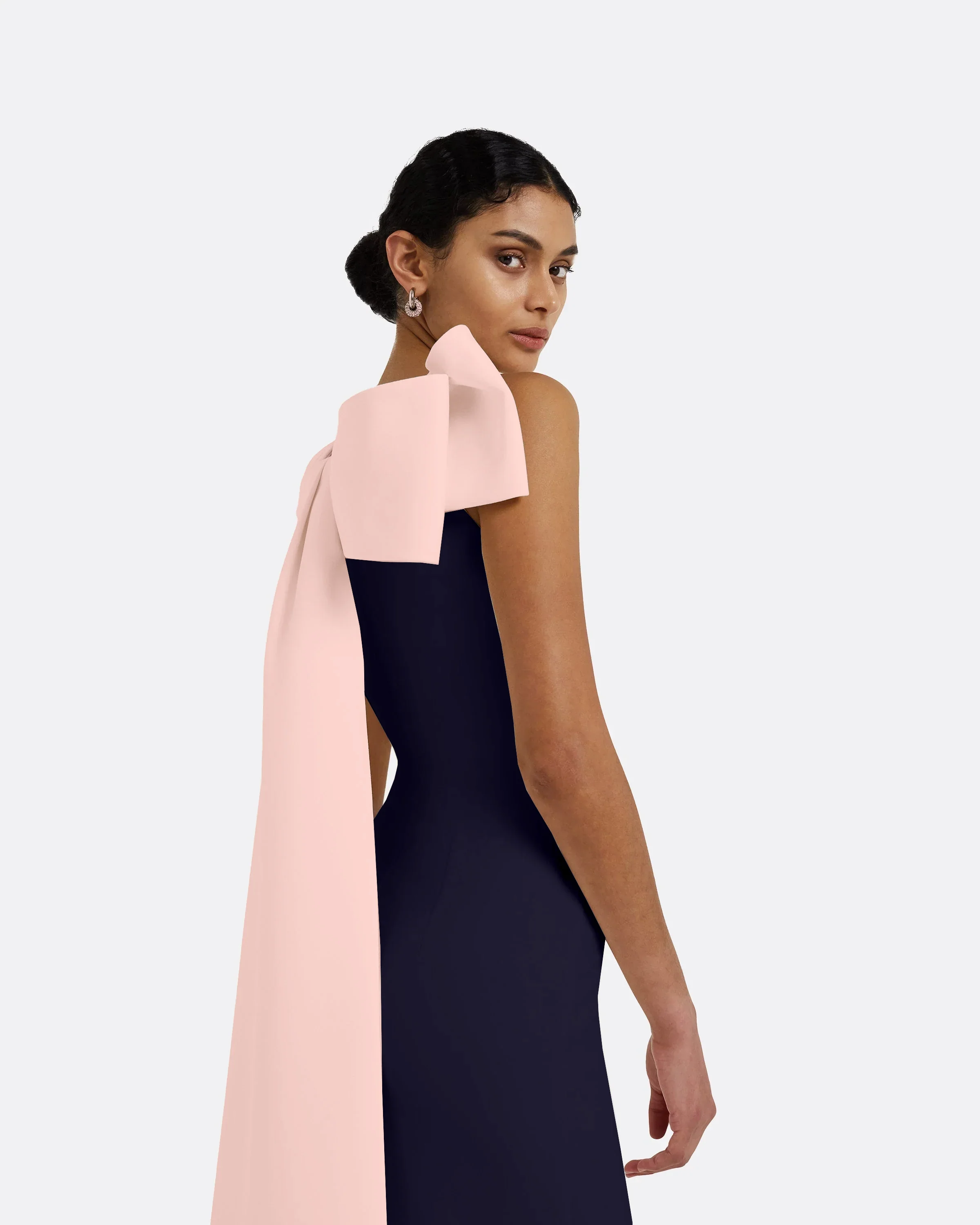 Celestia Long Dress in Azurite & Pale Pink - Image 13