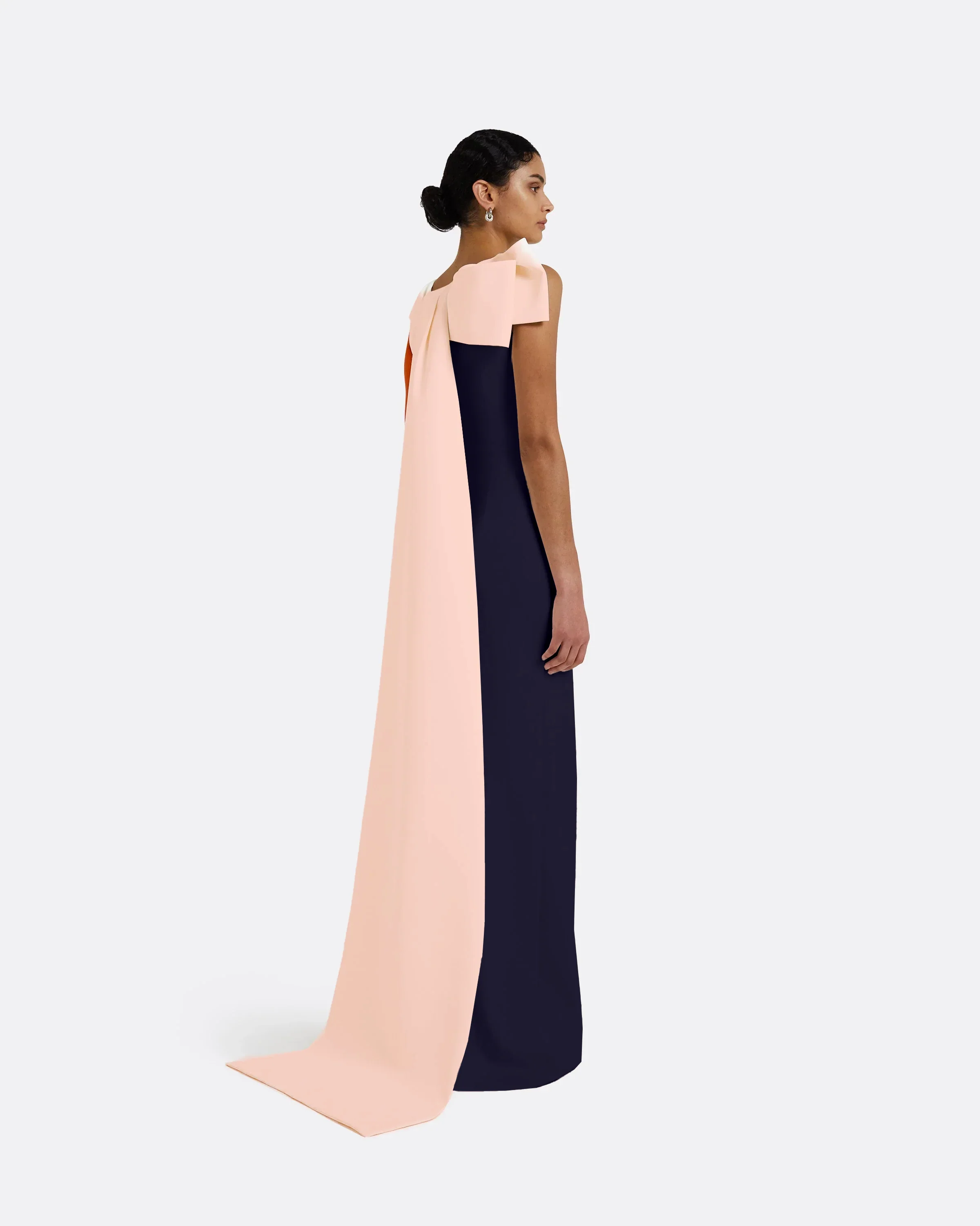 Celestia Long Dress in Azurite & Pale Pink - Image 6