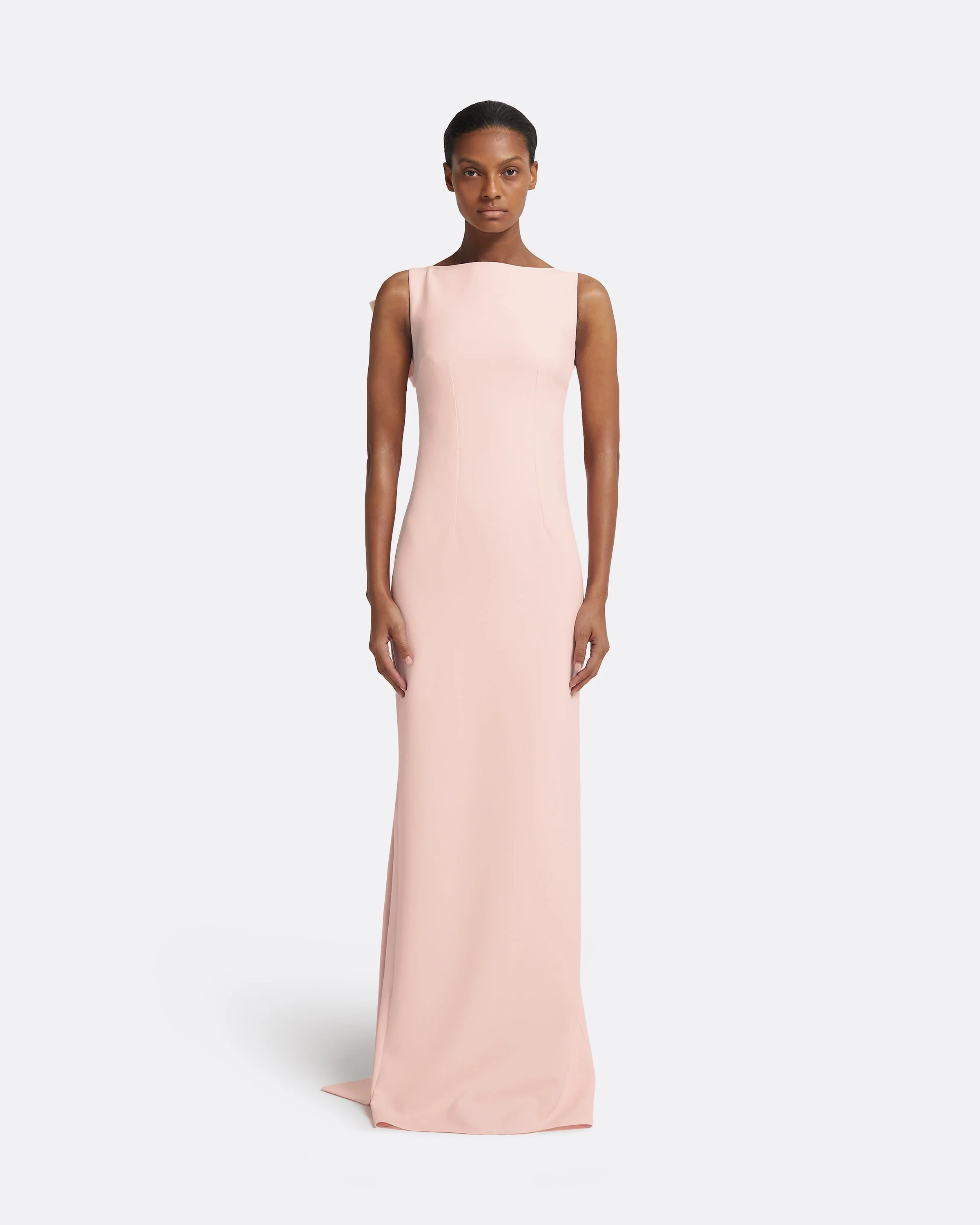 Celestia Pale Pink Long Dress - Image 11