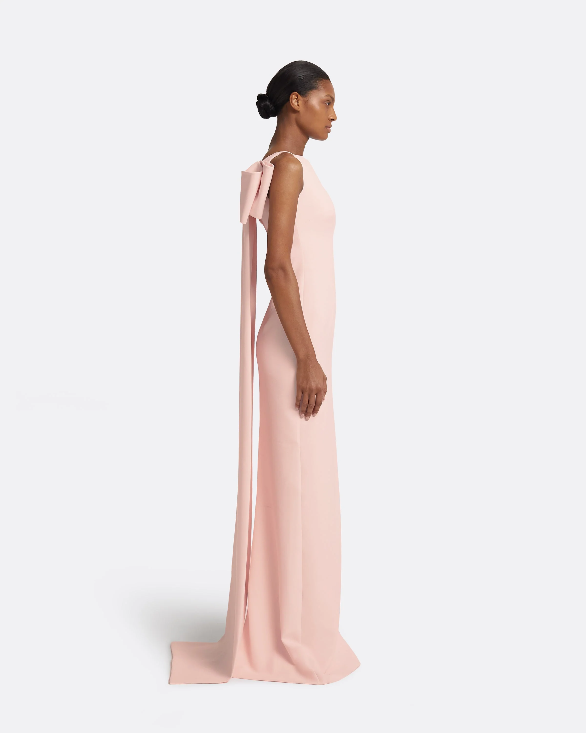Celestia Pale Pink Long Dress - Image 14