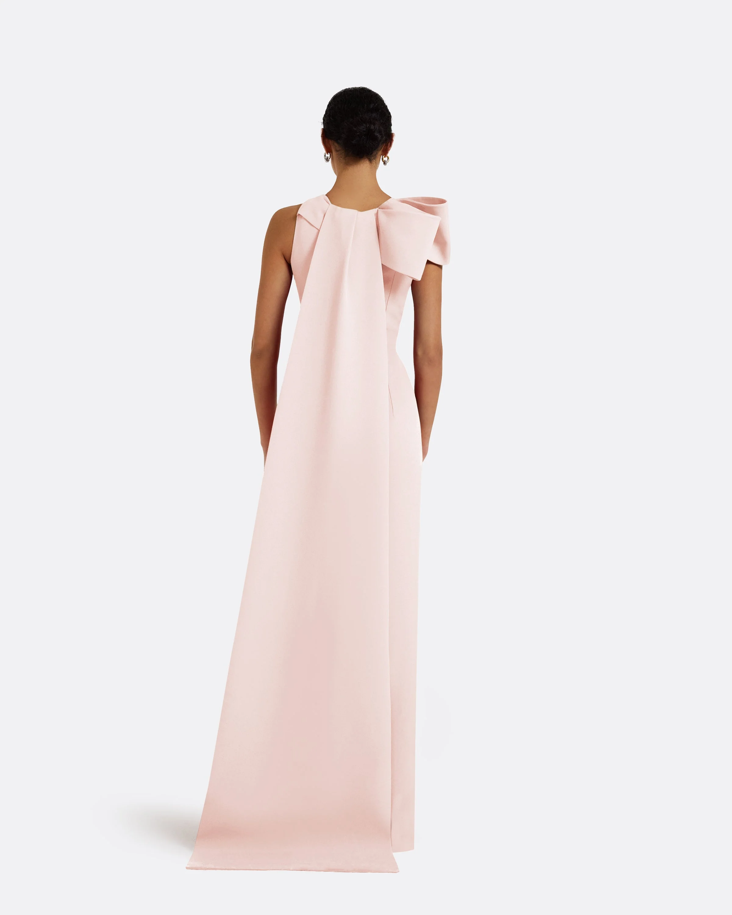 Celestia Pale Pink Long Dress - Image 17