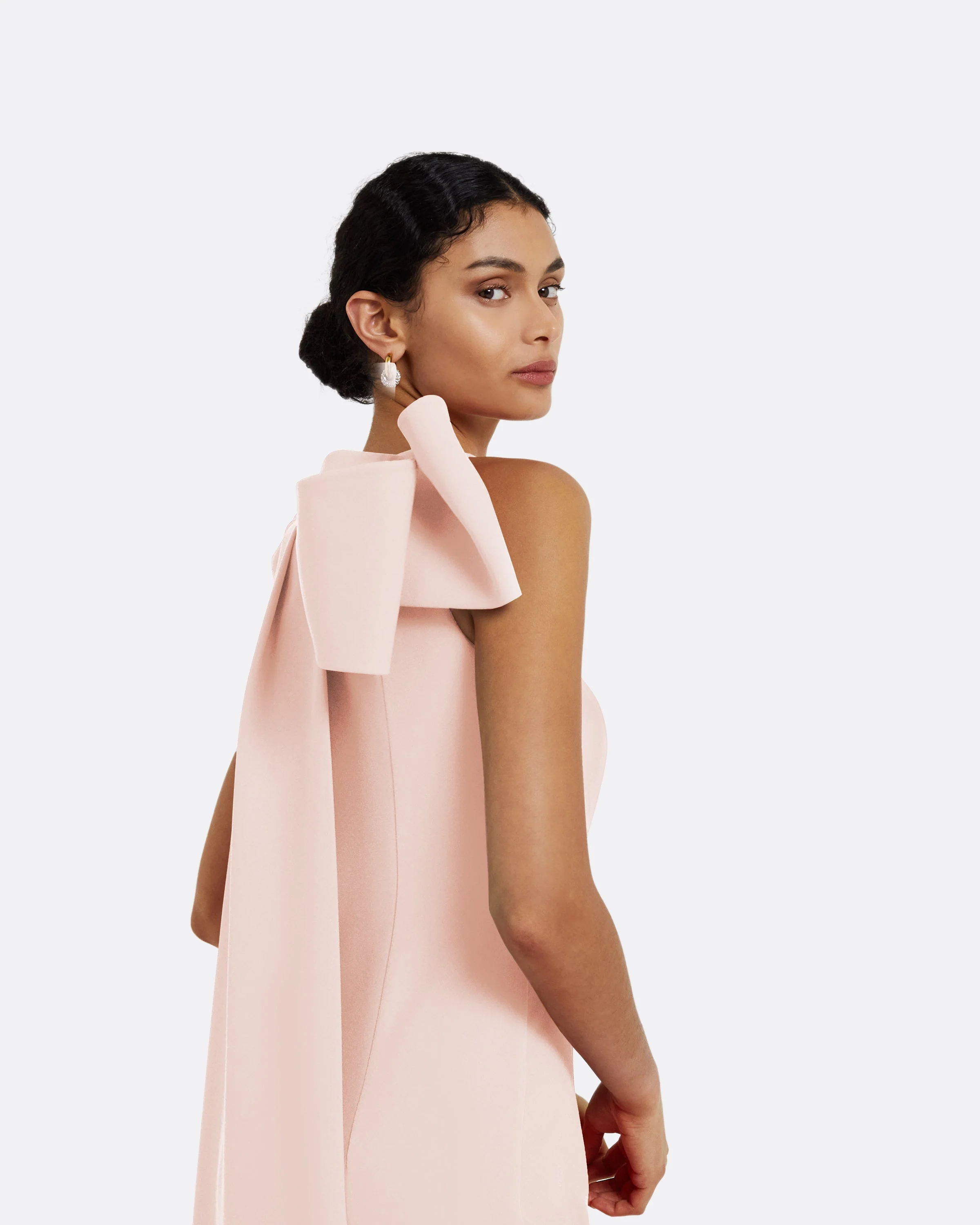 Celestia Pale Pink Long Dress - Image 18