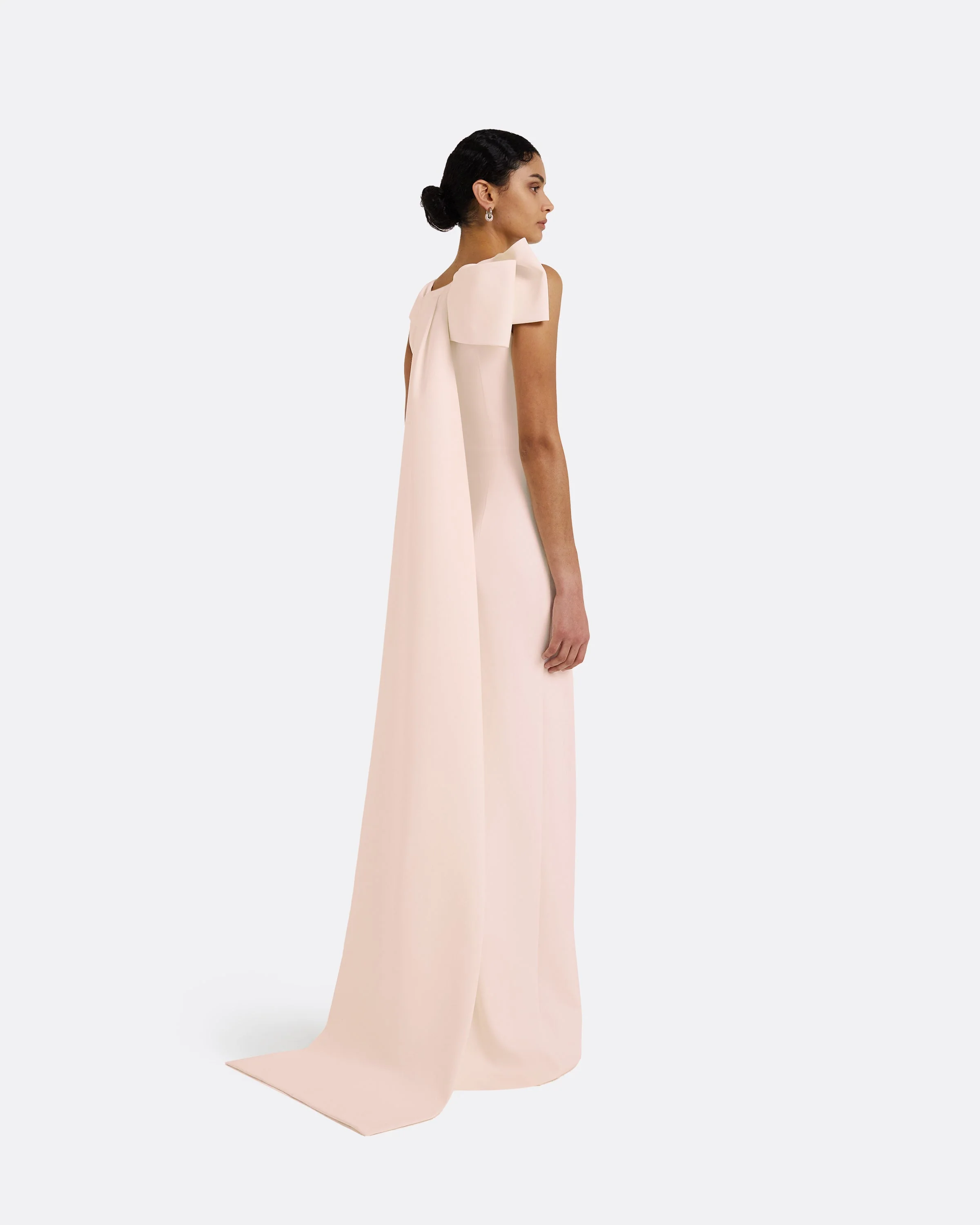 Celestia Pale Pink Long Dress - Image 22