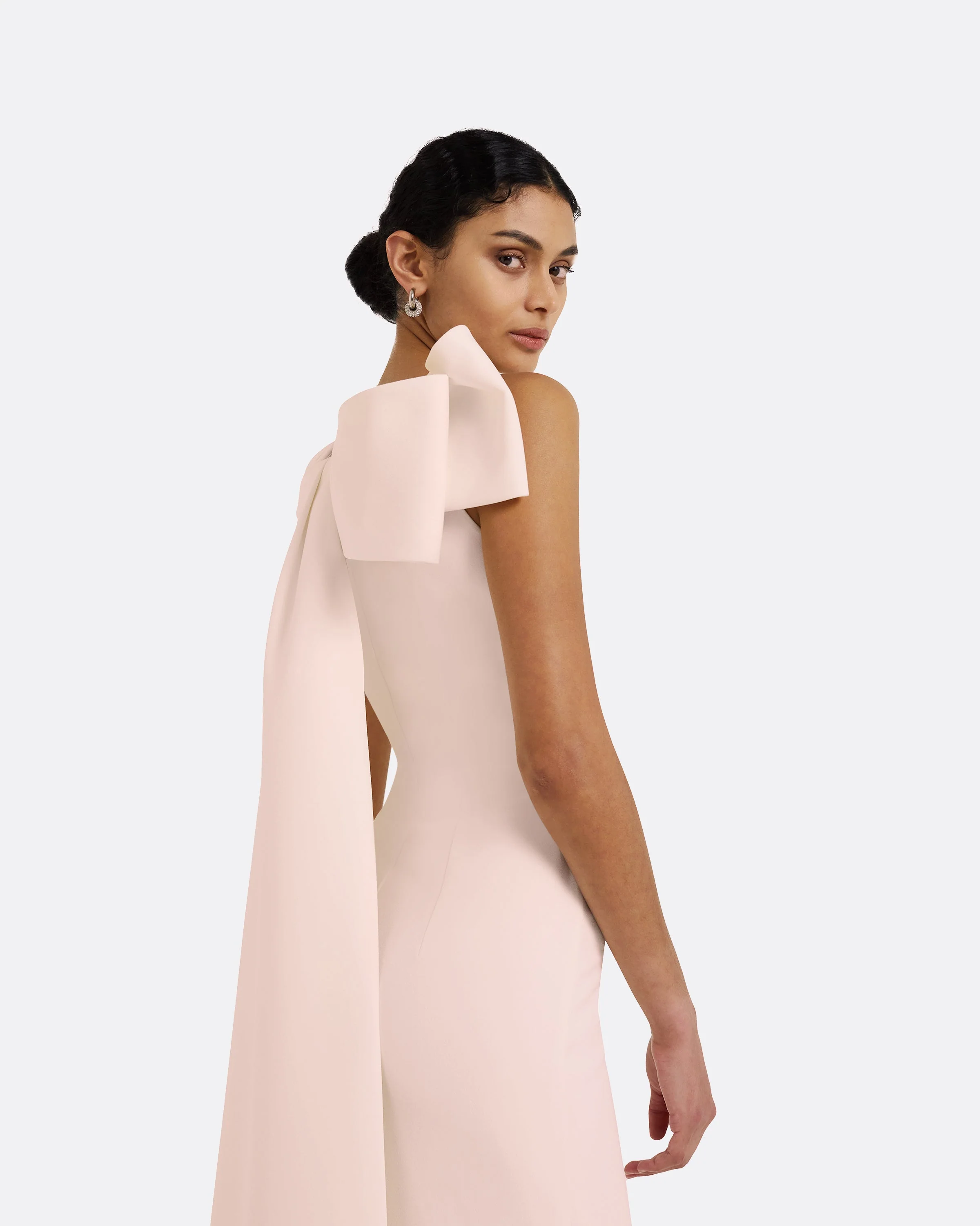 Celestia Pale Pink Long Dress - Image 23